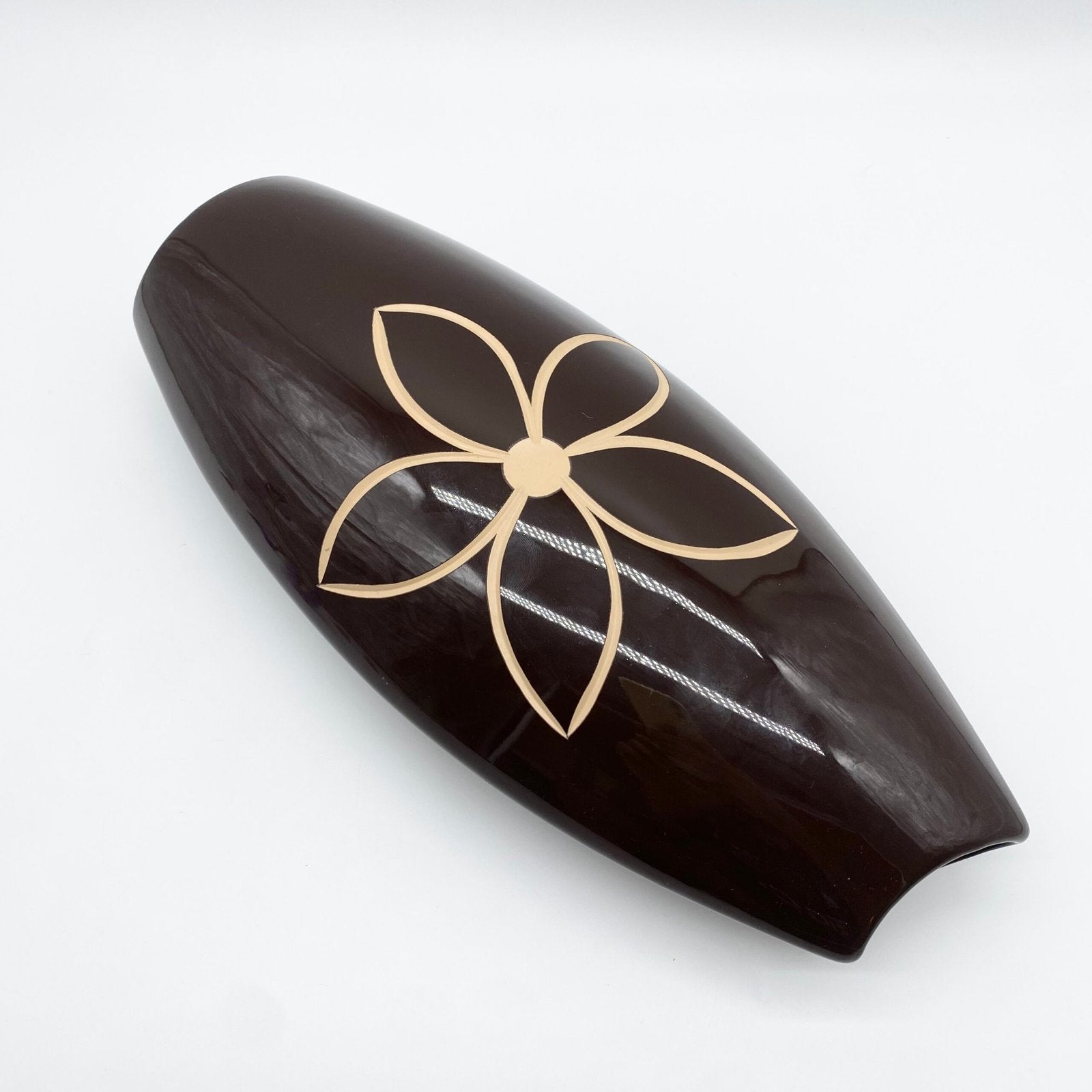 VASE "FLEUR" / CÉRAMIQUE ÉMAILLÉE – 1970s