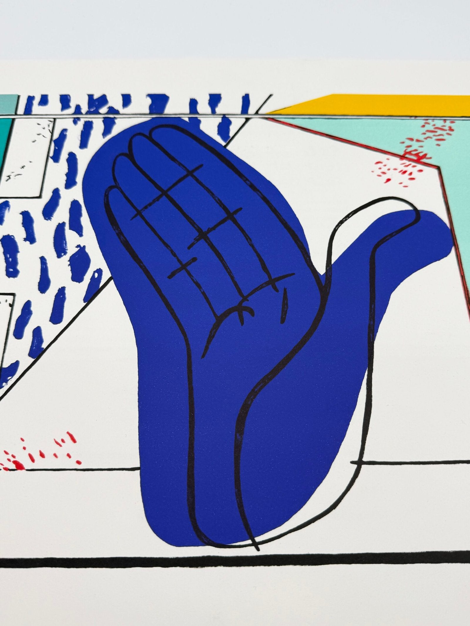 LA MAIN BLEUE — LITHOGRAPHIE D’APRÈS LE CORBUSIER (239/700 IDEM PARIS)