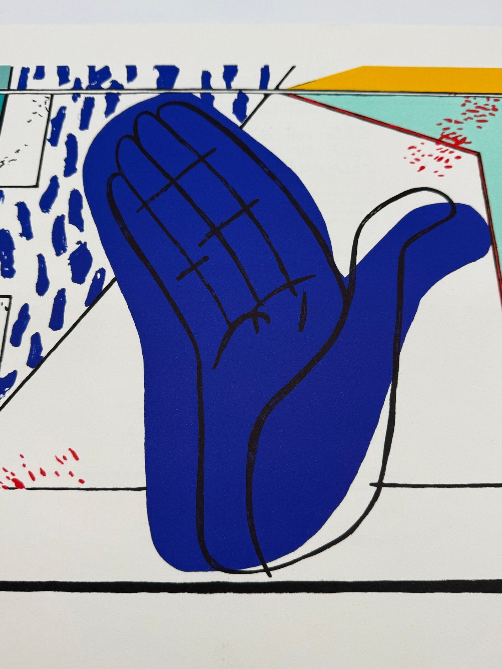 LA MAIN BLEUE — LITHOGRAPHIE D’APRÈS LE CORBUSIER (239/700 IDEM PARIS)