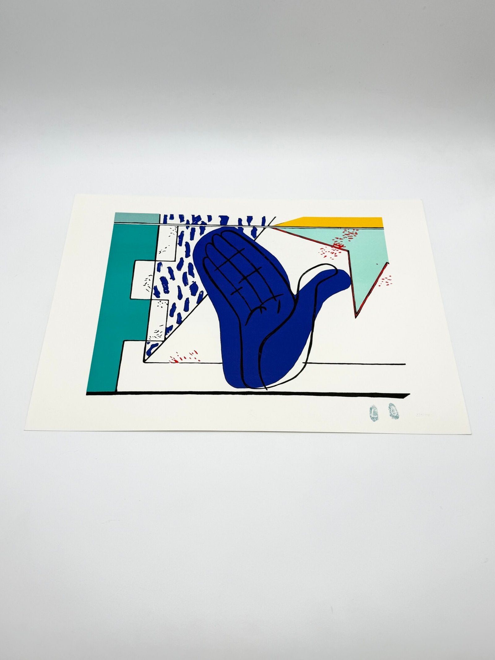 LA MAIN BLEUE — LITHOGRAPHIE D’APRÈS LE CORBUSIER (239/700 IDEM PARIS)