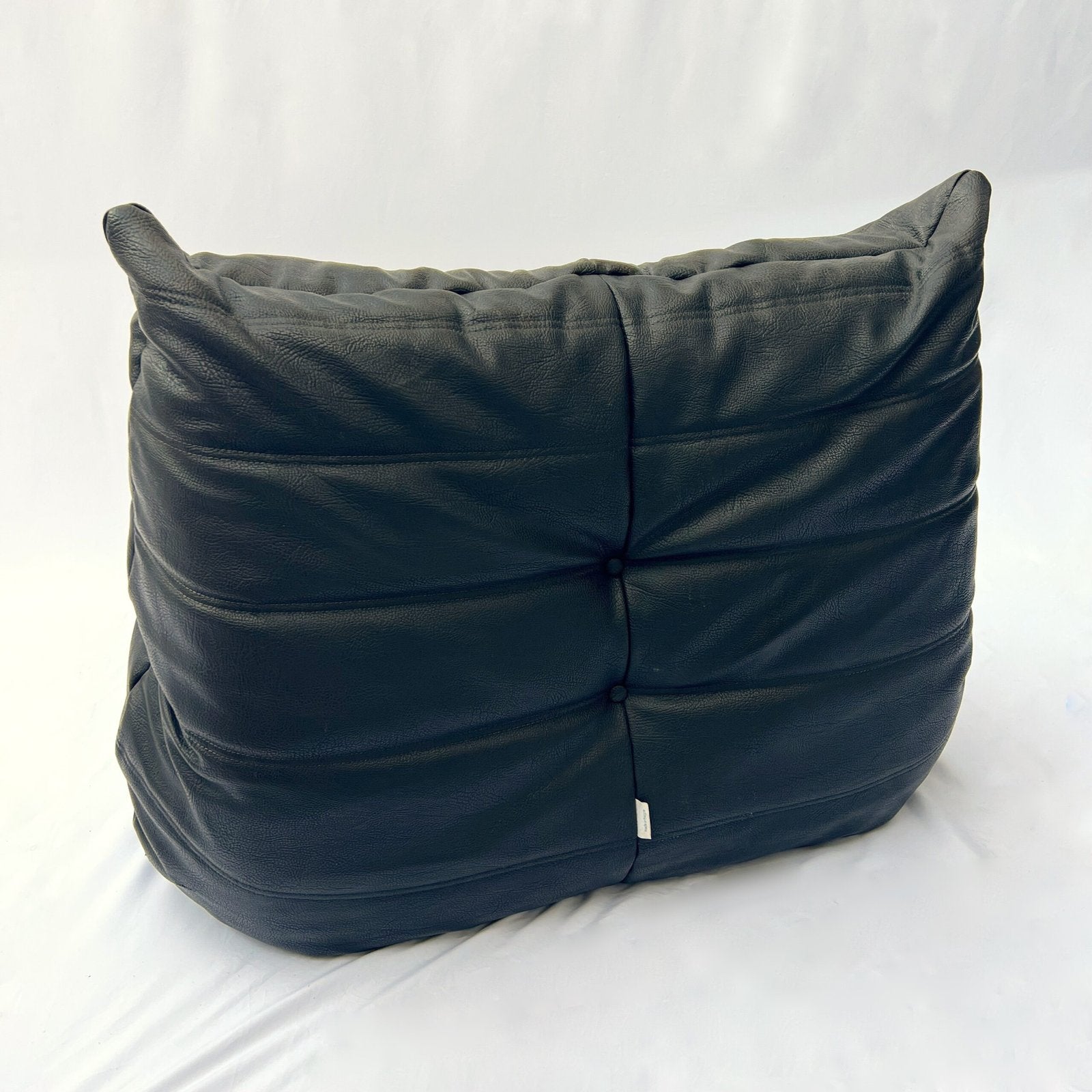 TOGO CHAIR IN BLACK LEATHER, LIGNE ROSET, 1980s