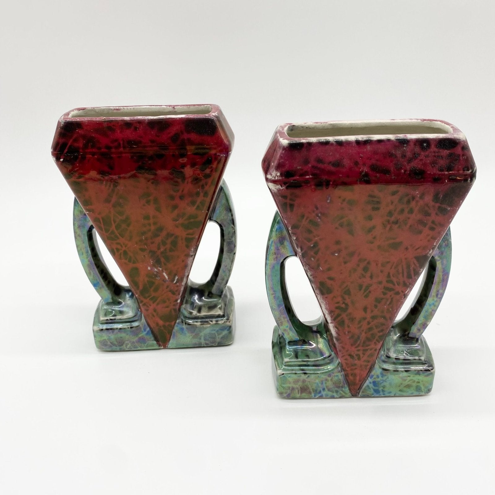 PAIRE DE VASES ART DÉCO – "MAJOLIQUE WASMÜEL", 1930s