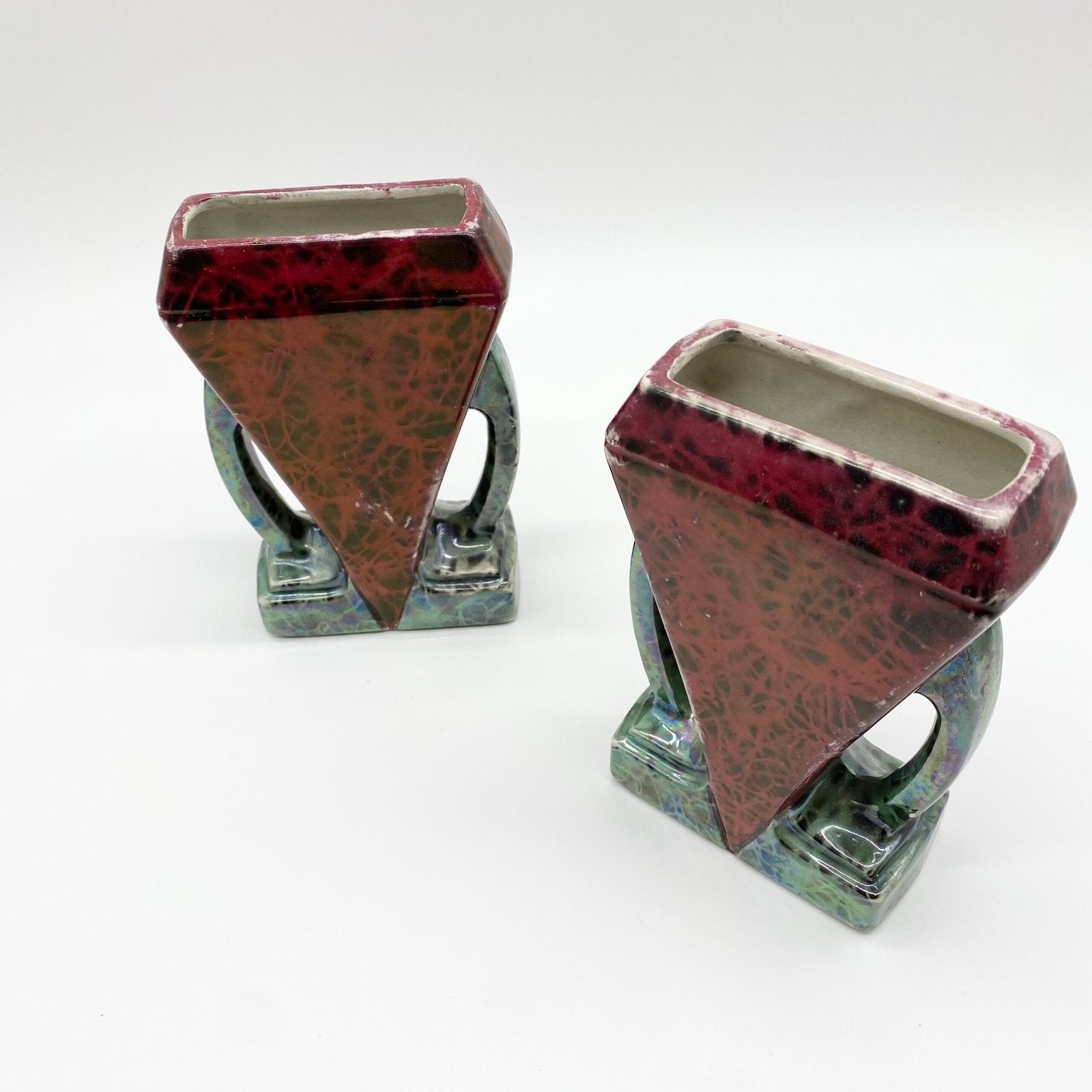 PAIRE DE VASES ART DÉCO – "MAJOLIQUE WASMÜEL", 1930s