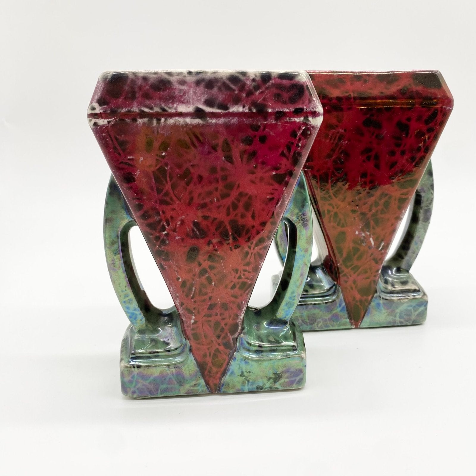 PAIRE DE VASES ART DÉCO – "MAJOLIQUE WASMÜEL", 1930s