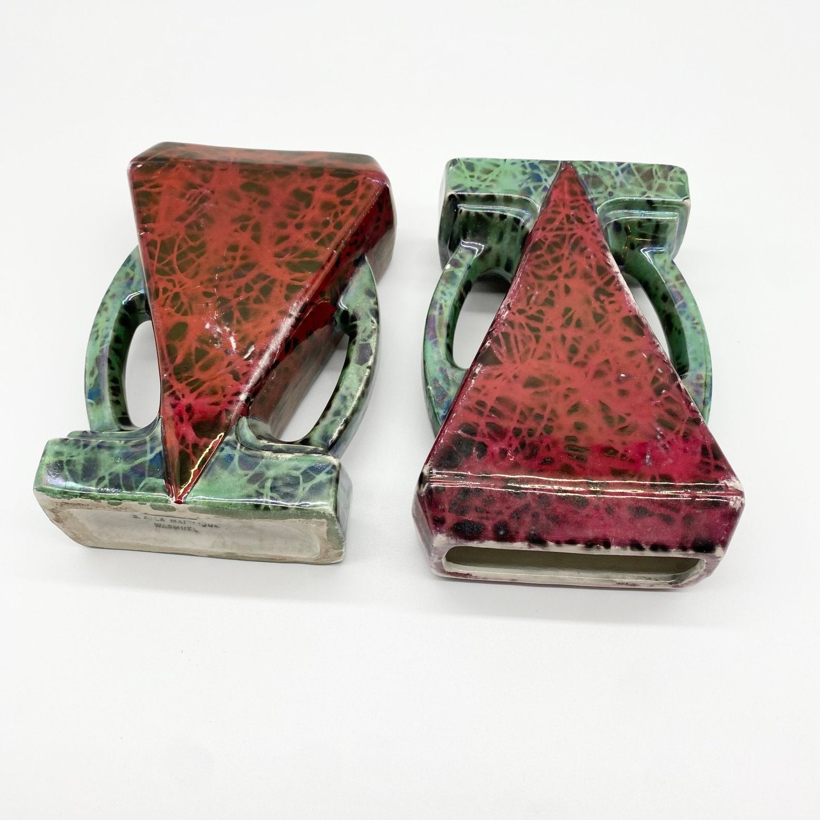 PAIRE DE VASES ART DÉCO – "MAJOLIQUE WASMÜEL", 1930s