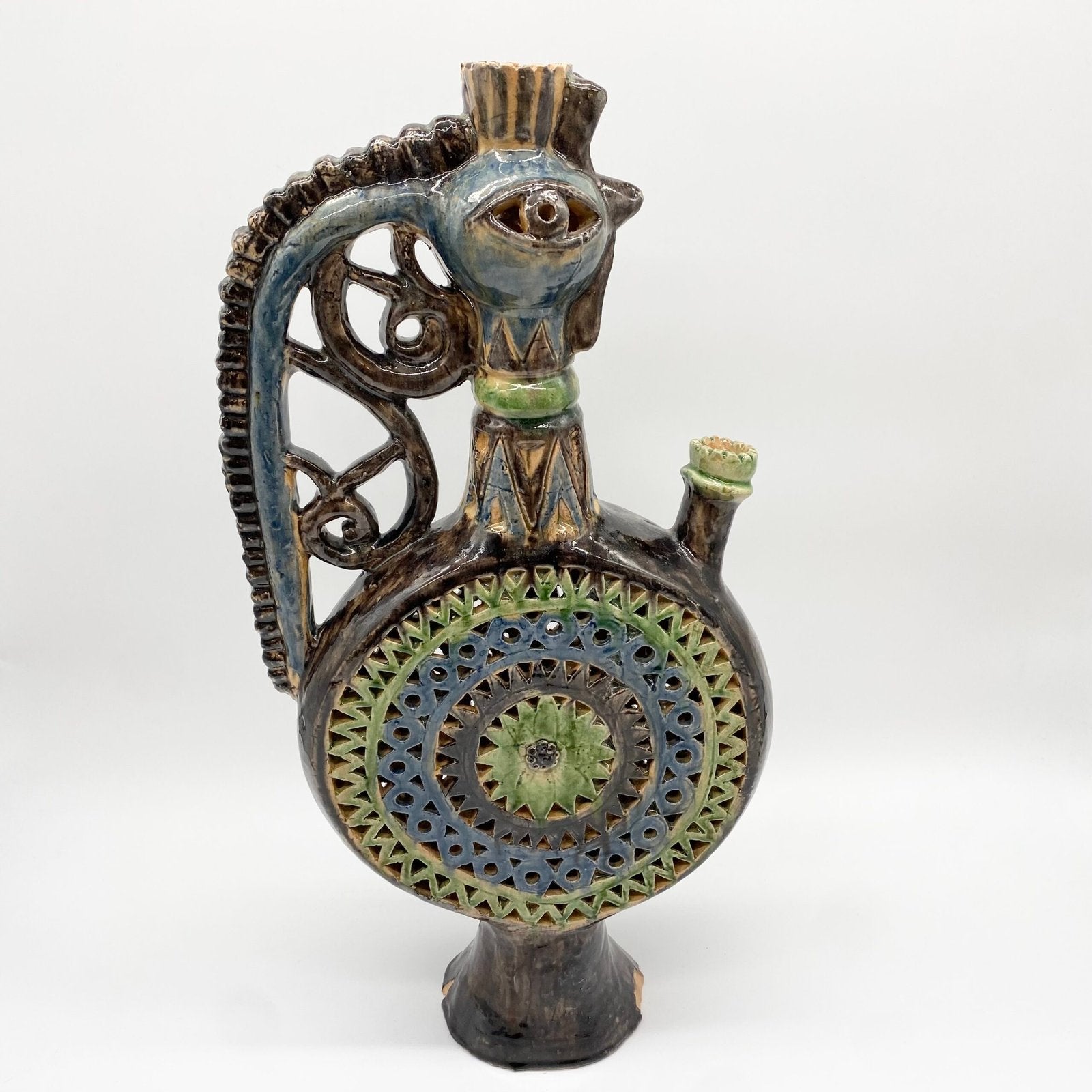 CRUCHE "COCOTTE XXL" CÉRAMIQUE DE MANISES, 1950s