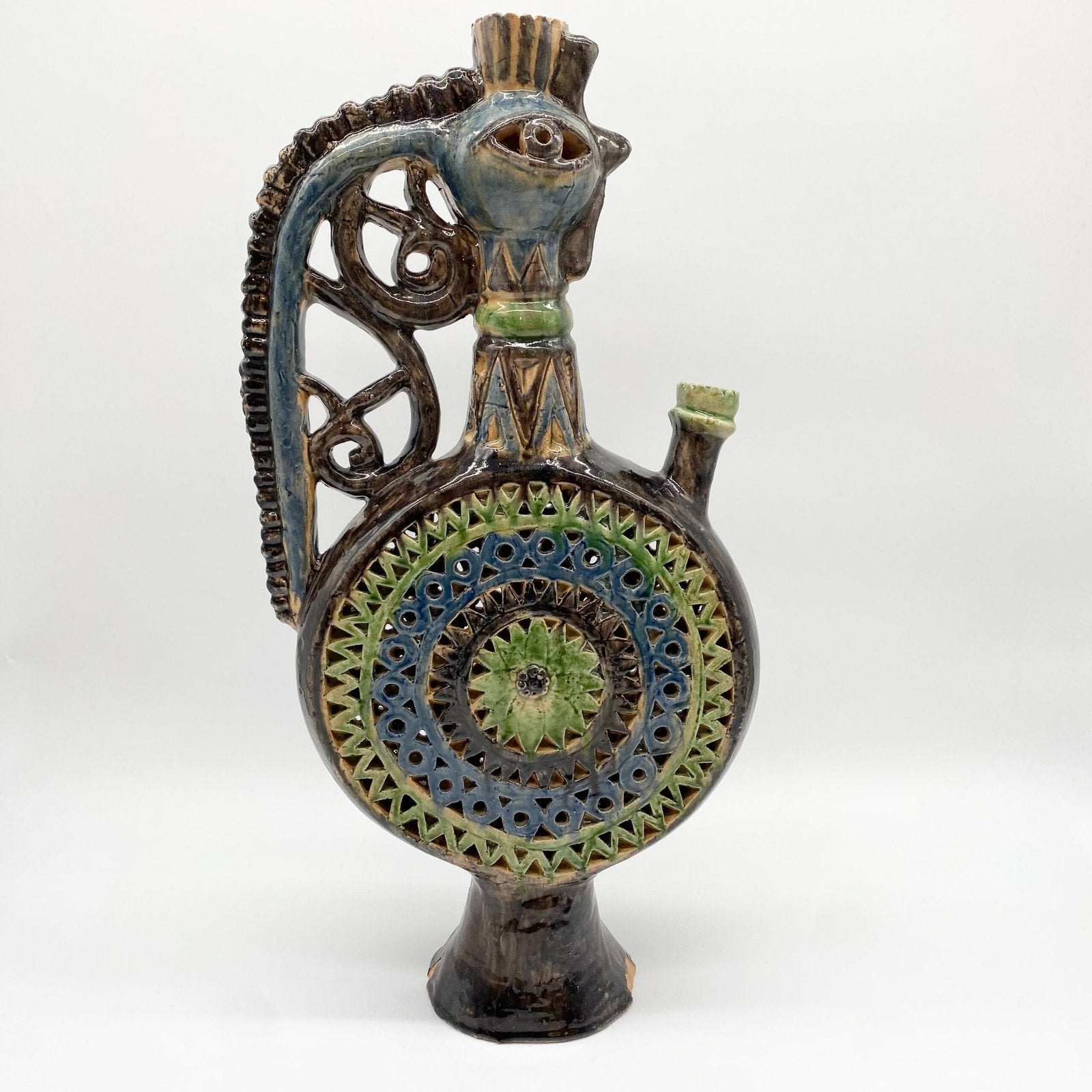 CRUCHE "COCOTTE XXL" CÉRAMIQUE DE MANISES, 1950s