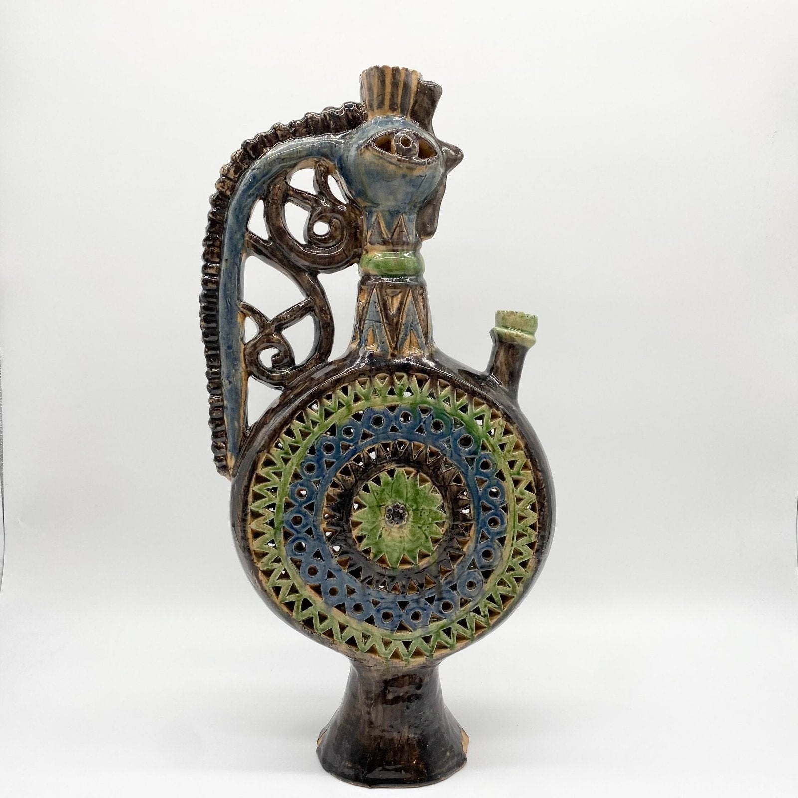 CRUCHE "COCOTTE XXL" CÉRAMIQUE DE MANISES, 1950s