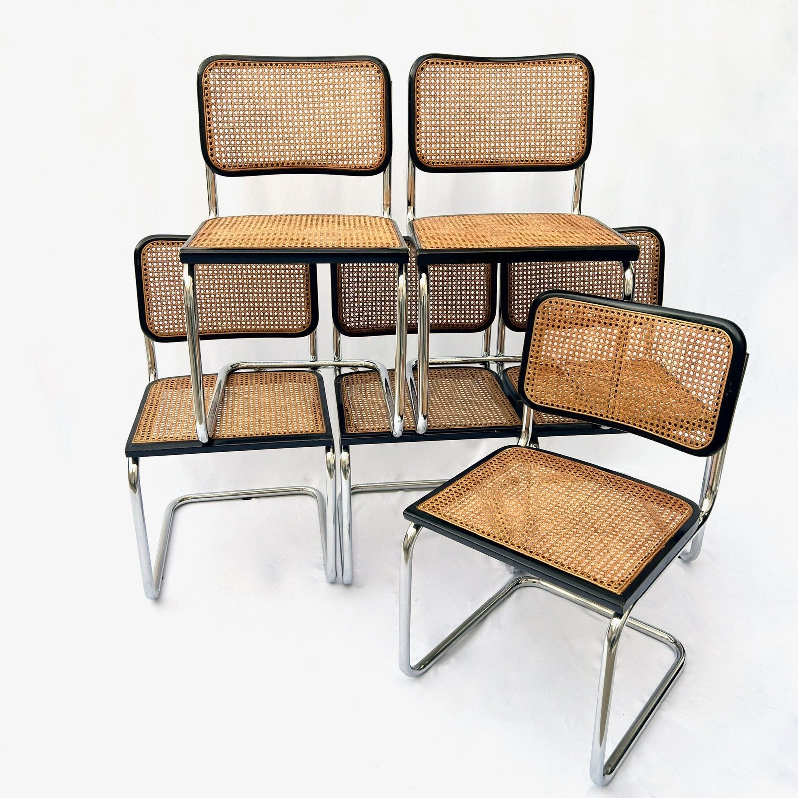 B32 CESCA CHAIRS BY MARCEL BREUER, 1980 ITALY