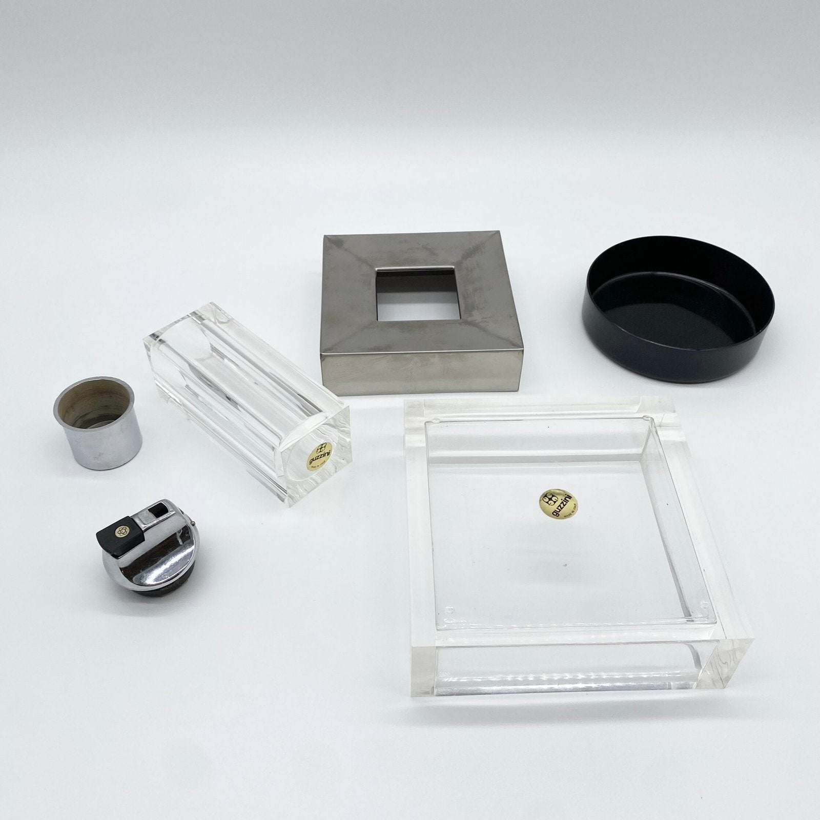 SMOKING SET "FABIO MANLIO CIOCCA" POUR GUZZINI – ITALY, 1970s