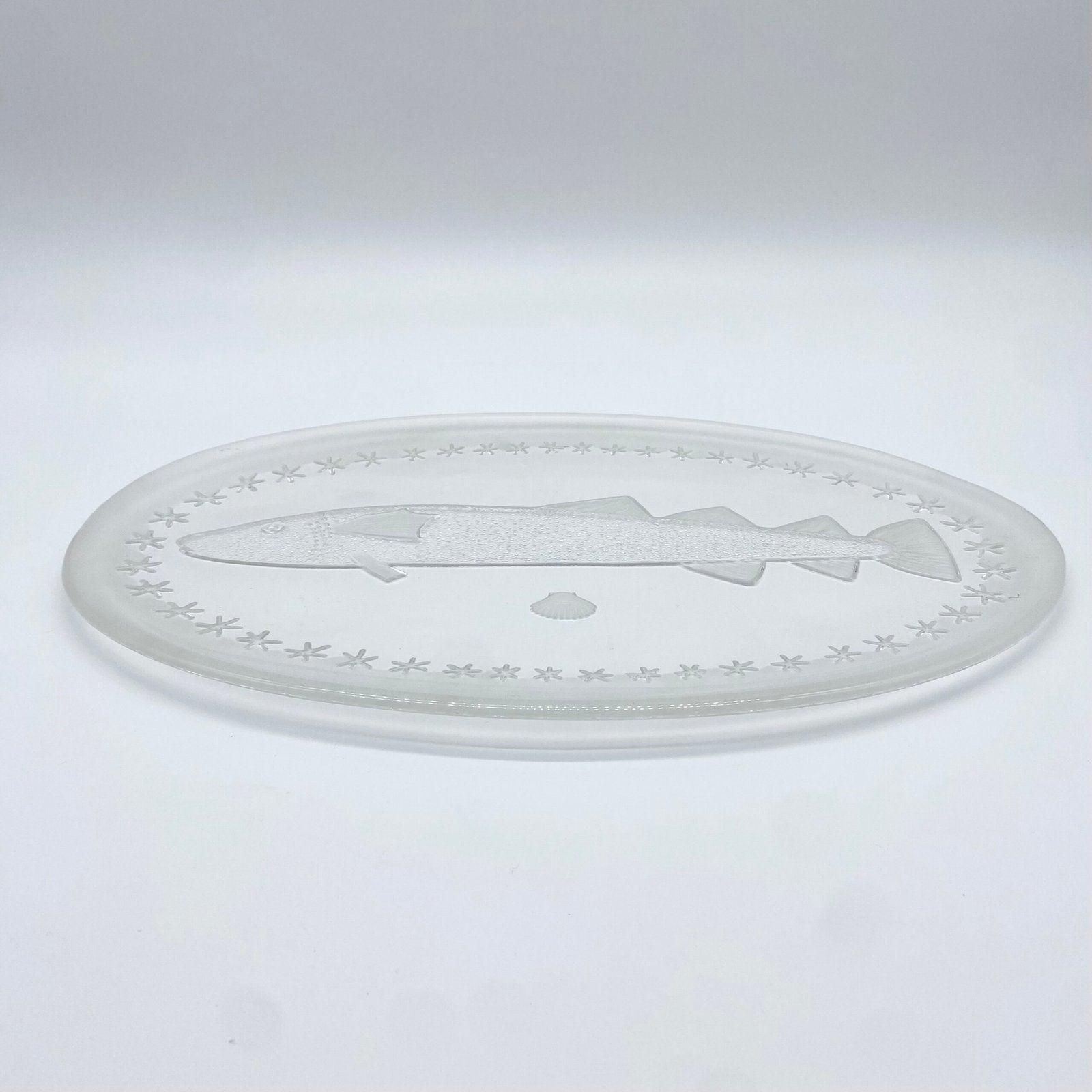 PLATEAU EN VERRE "WALTHER" – SÉRIE « OCEAN LIFE » – 1970s
