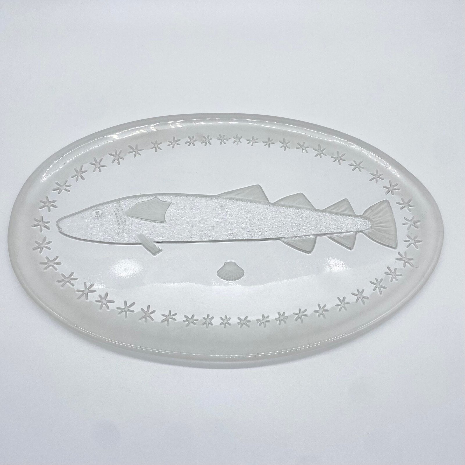 PLATEAU EN VERRE "WALTHER" – SÉRIE « OCEAN LIFE » – 1970s