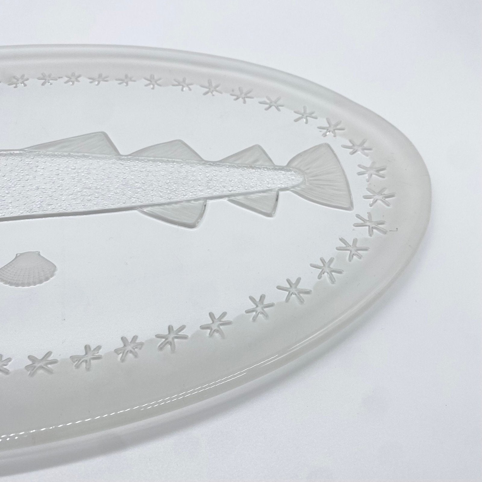 PLATEAU EN VERRE "WALTHER" – SÉRIE « OCEAN LIFE » – 1970s