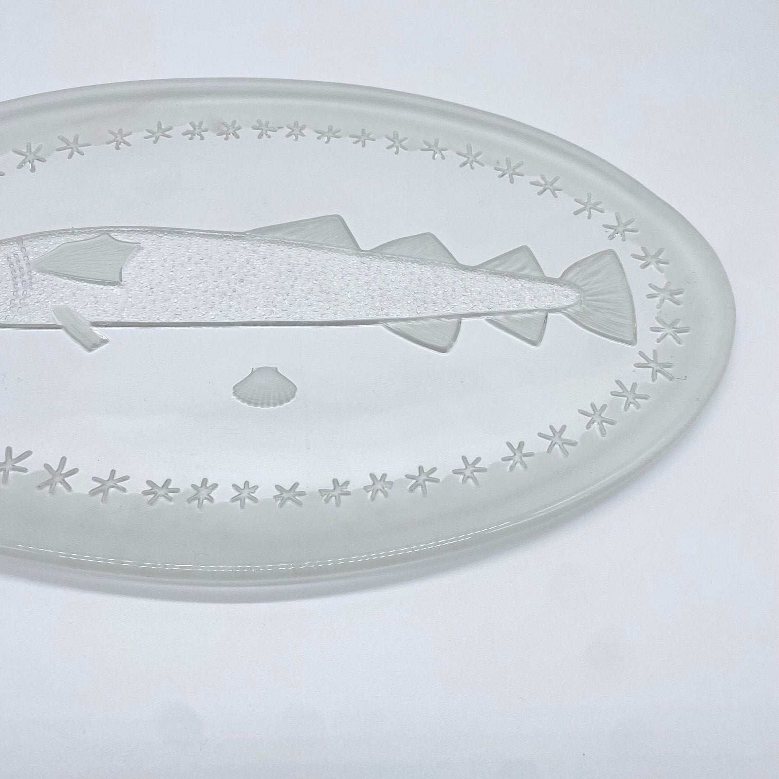 PLATEAU EN VERRE "WALTHER" – SÉRIE « OCEAN LIFE » – 1970s