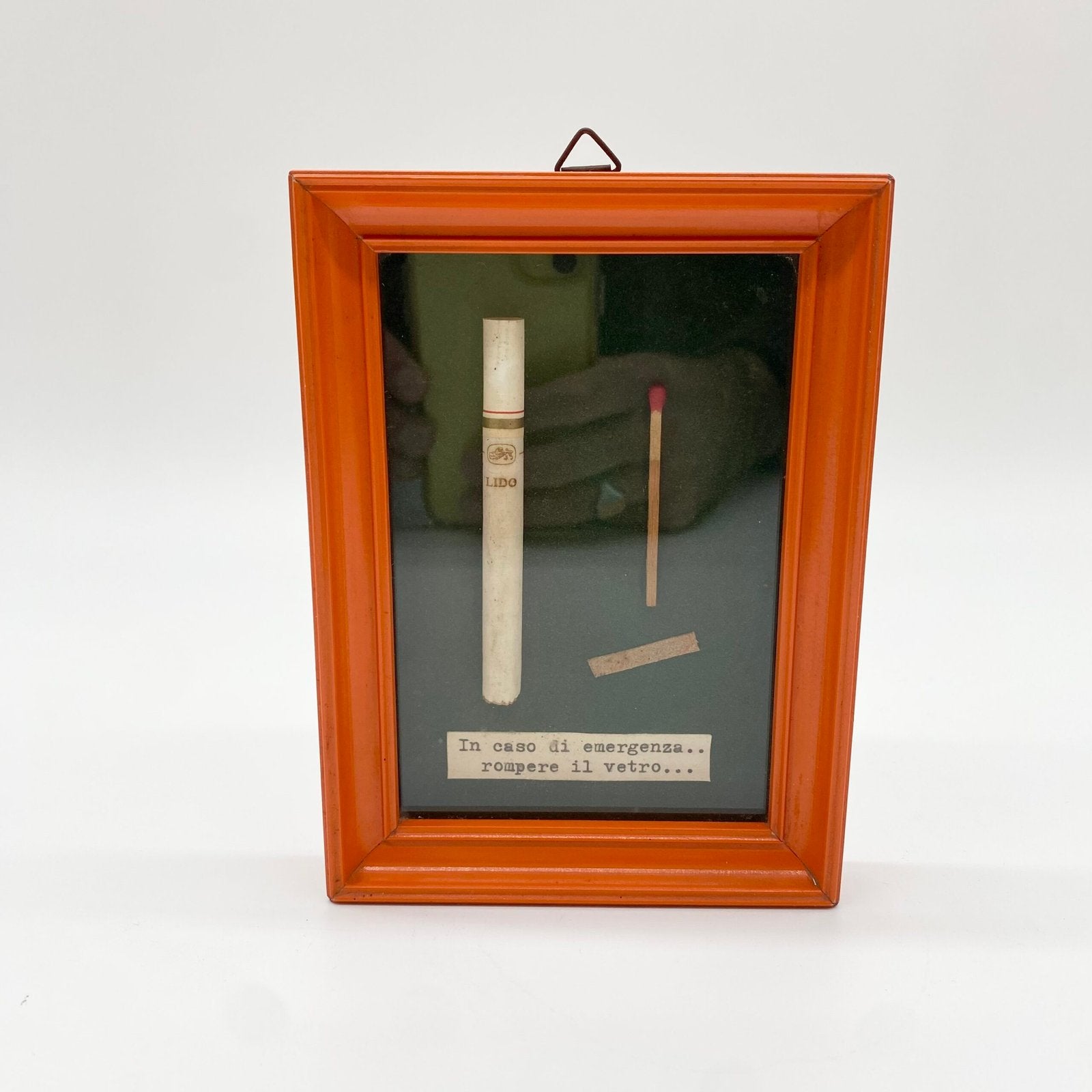 TABLEAU ARTISANAL « IN CASO DI EMERGENZA », ITALY 1970s