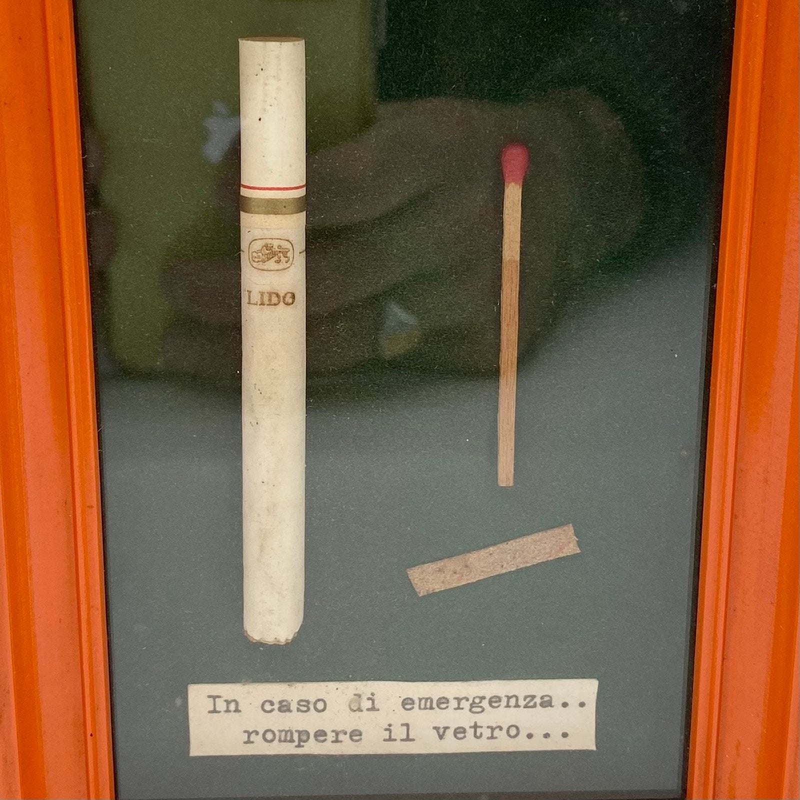 TABLEAU ARTISANAL « IN CASO DI EMERGENZA », ITALY 1970s