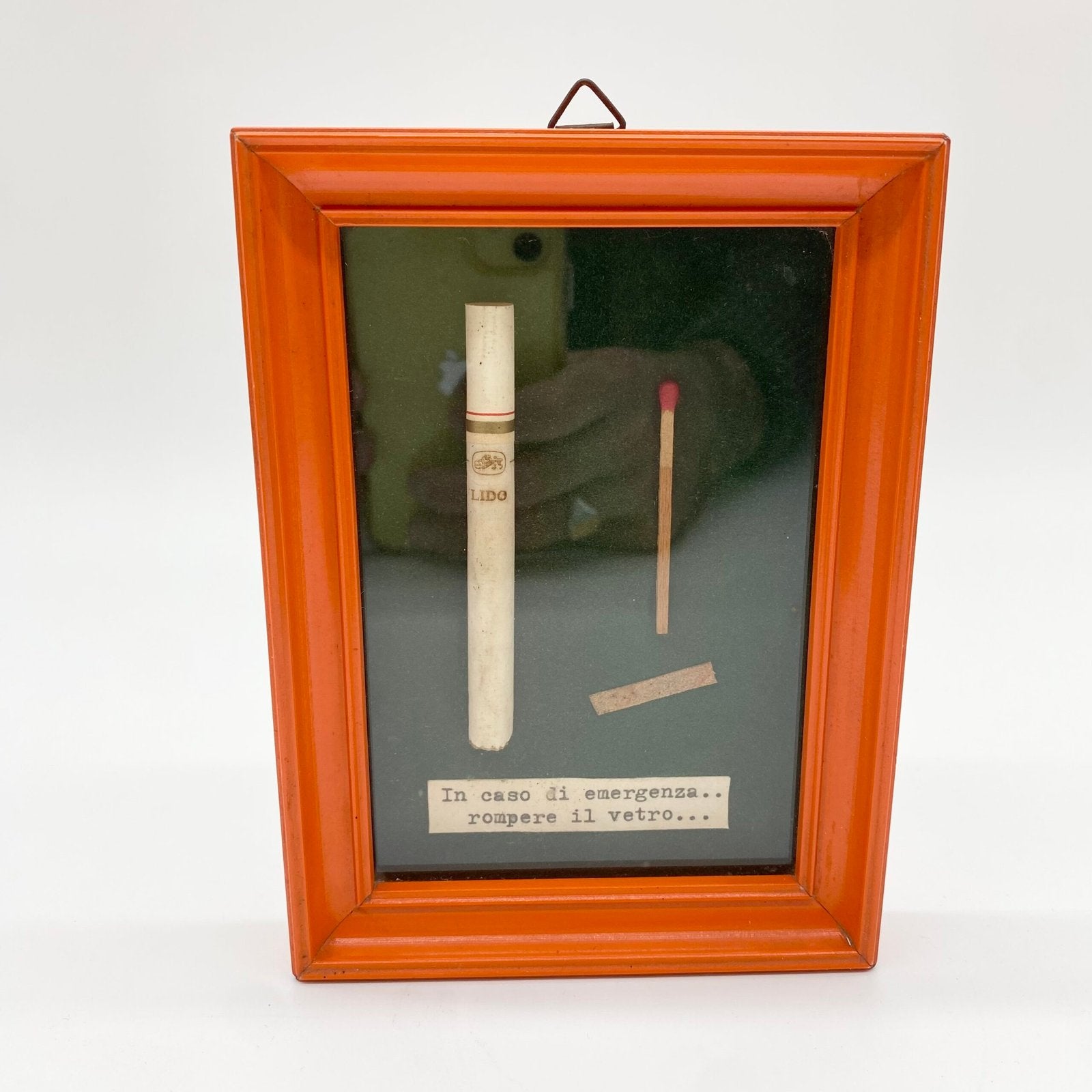 TABLEAU ARTISANAL « IN CASO DI EMERGENZA », ITALY 1970s