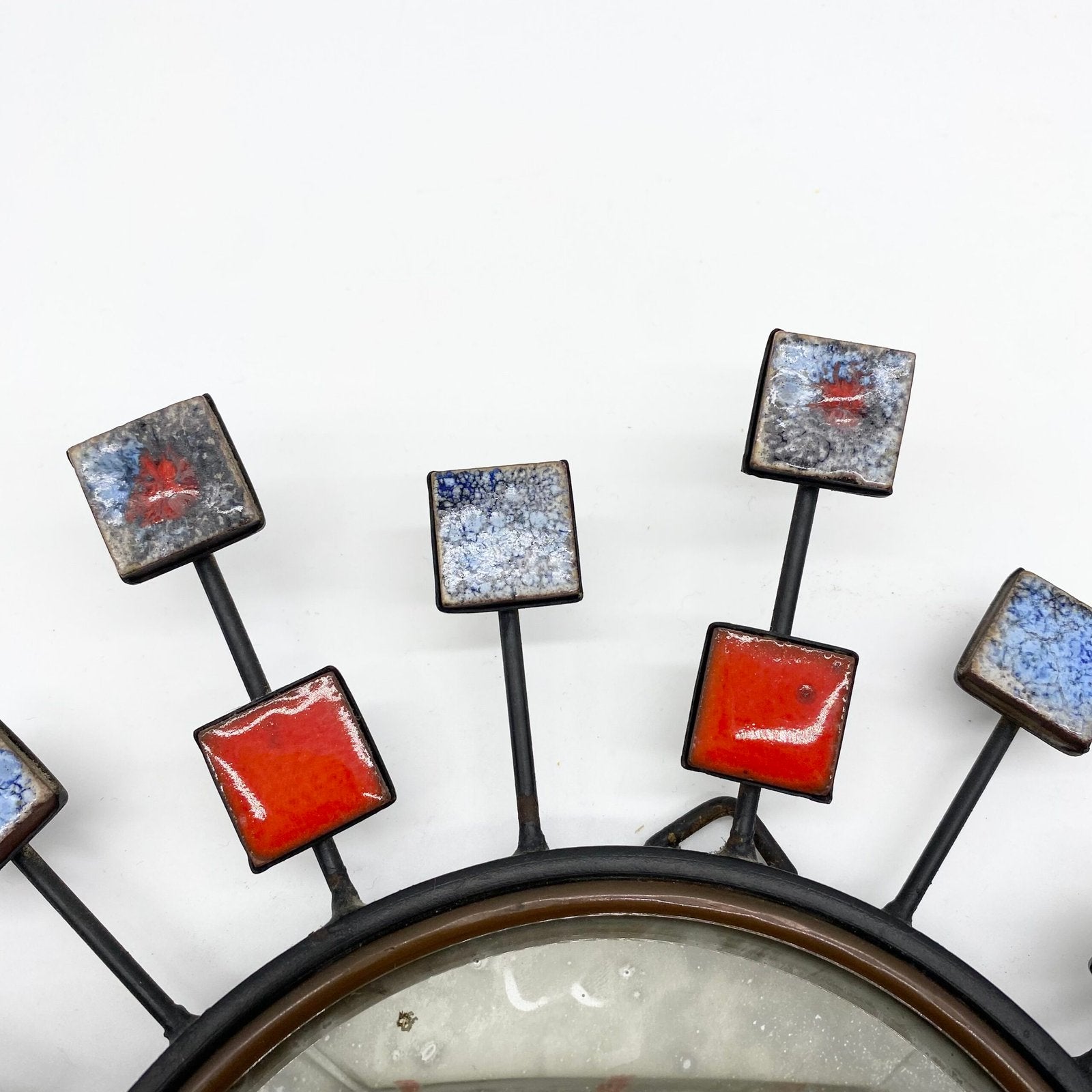 MIROIR "SOLEIL" SIGNÉ GÉO DUVIVIER, 1950-60s