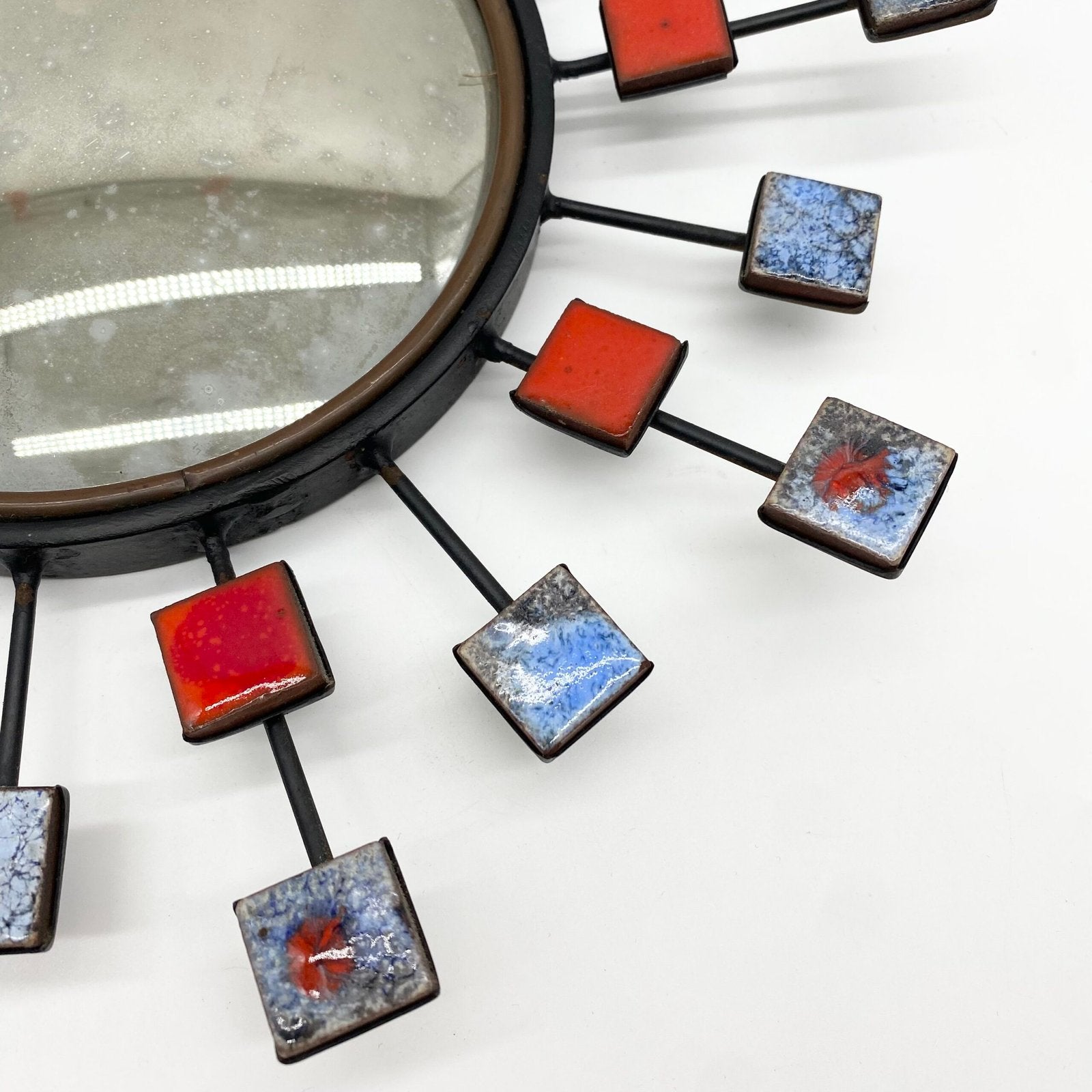 MIROIR "SOLEIL" SIGNÉ GÉO DUVIVIER, 1950-60s