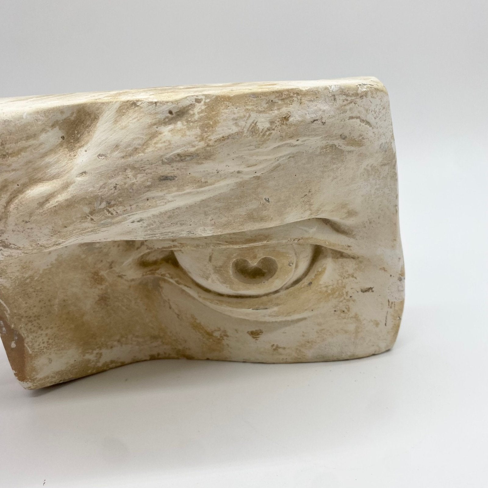 MOULE ANCIEN  EN PLÂTRE – "ŒIL GAUCHE DU DAVID " MICHEL-ANGE, 1960s