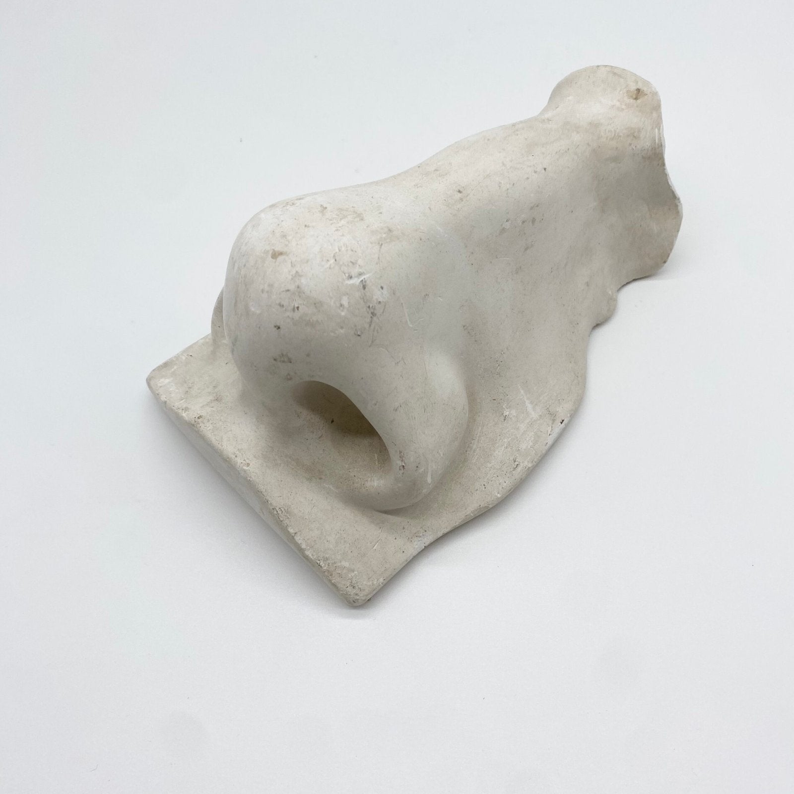 GRAND NEZ ACADEMIQUE - FRAGMENT D’ÉTUDE EN PLÂTRE, 1960s