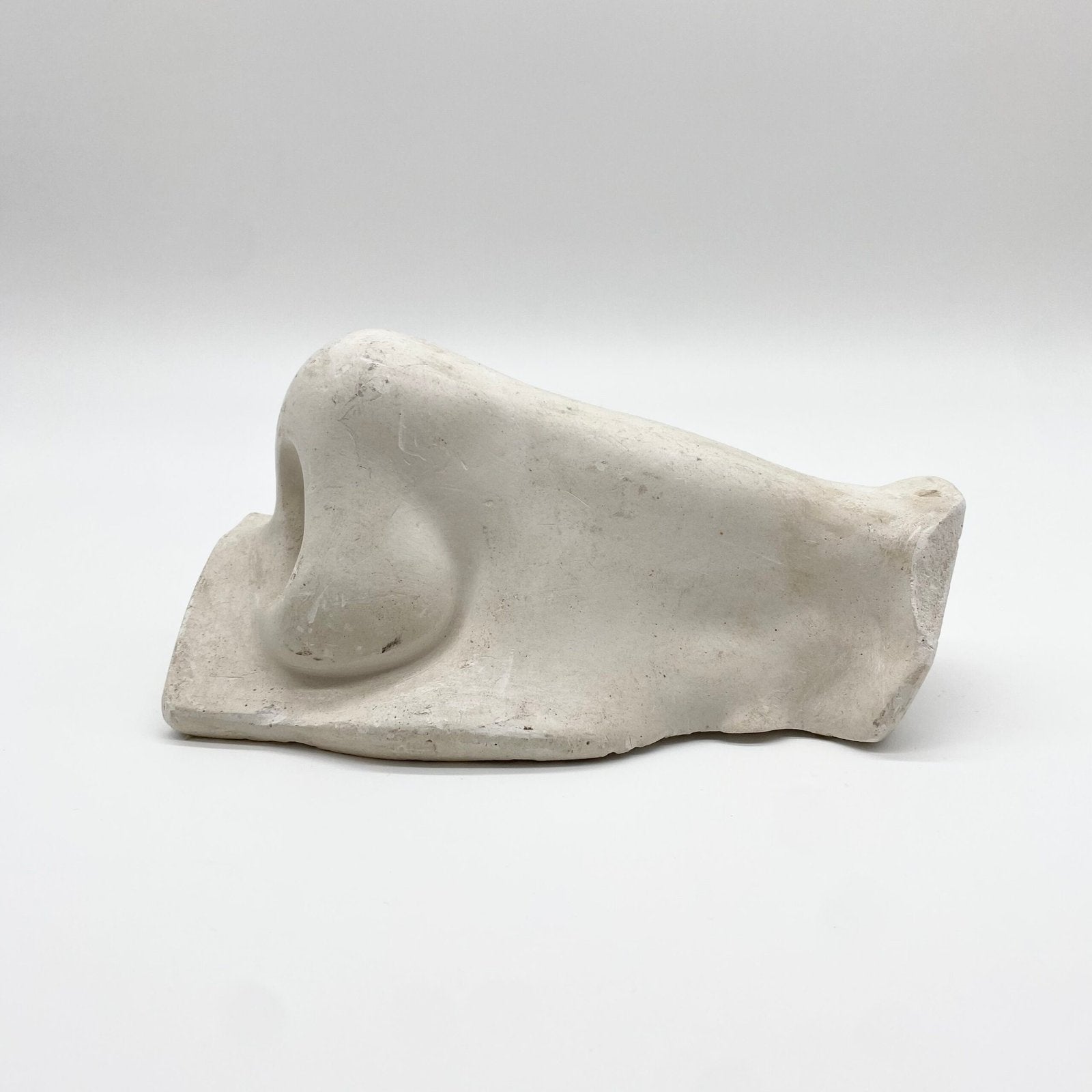 GRAND NEZ ACADEMIQUE - FRAGMENT D’ÉTUDE EN PLÂTRE, 1960s