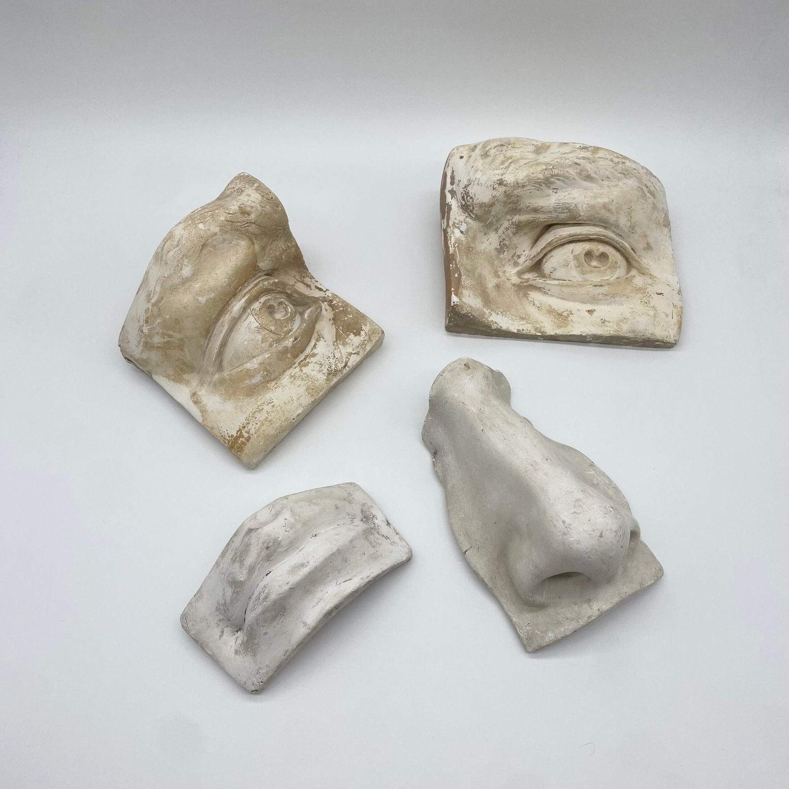 MOULE ANCIEN EN PLÂTRE – "ŒIL DROIT DU DAVID" MICHEL-ANGE, 1960s
