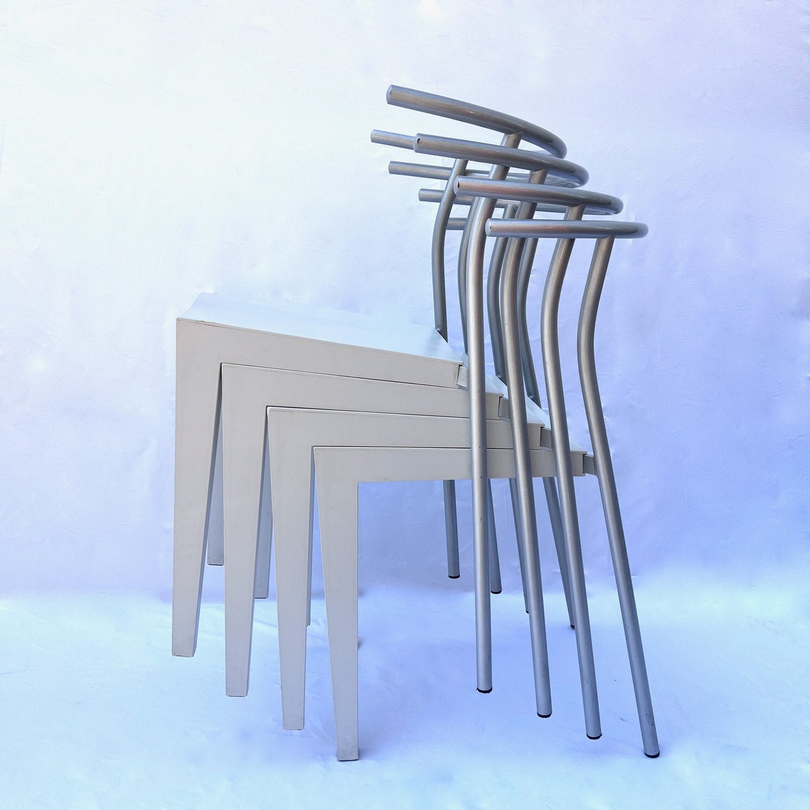 4 DR GLOB CHAIRS BY PHILIPPE STARCK FOR KARTELL, 1980s