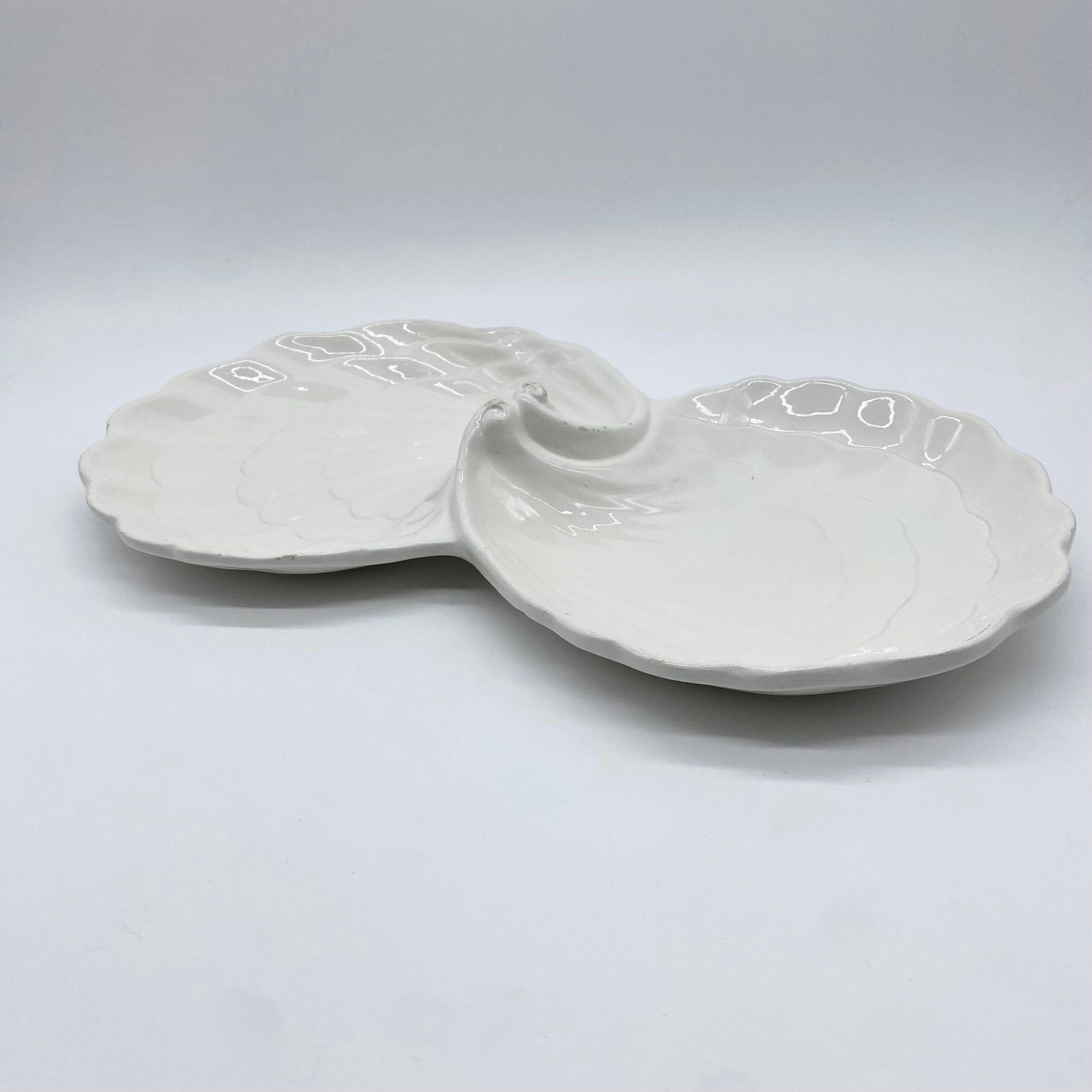 GRAND PLAT "COQUILLAGE" CÉRAMIQUE – MADE IN ITALY,1980s