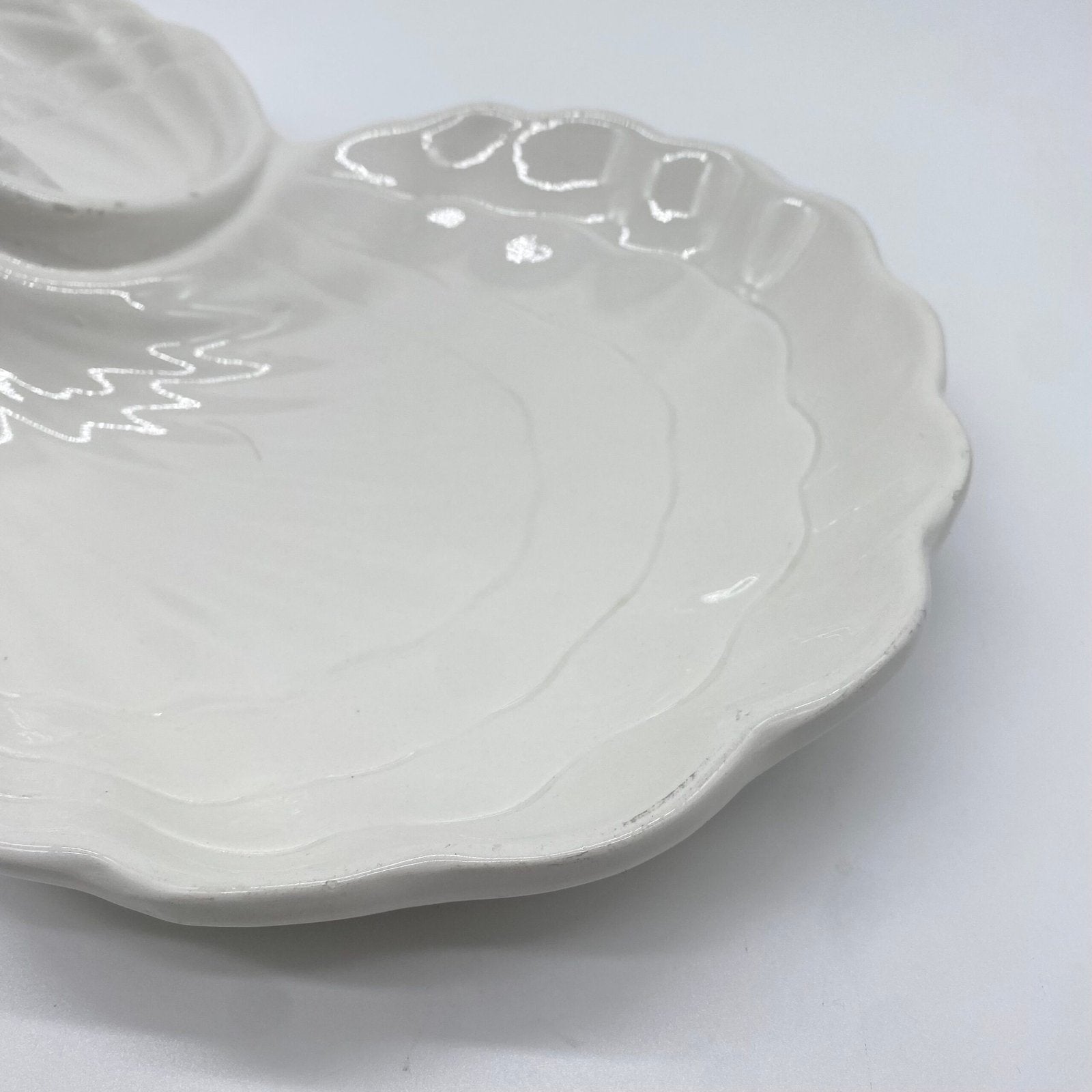 GRAND PLAT "COQUILLAGE" CÉRAMIQUE – MADE IN ITALY,1980s
