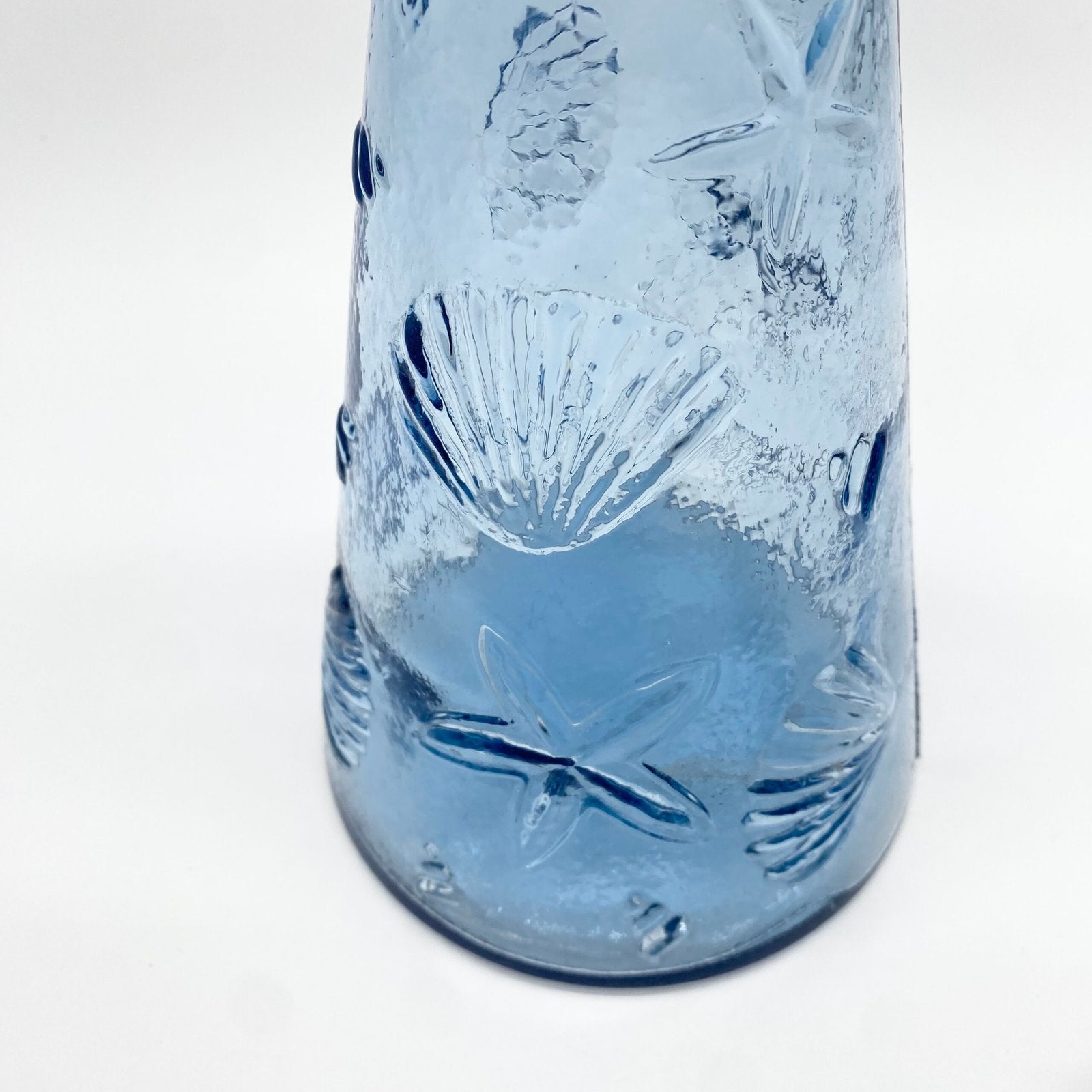 CARAFE  "FONDS MARINS"  VERRE BLEU – EMPOLI, 1970s