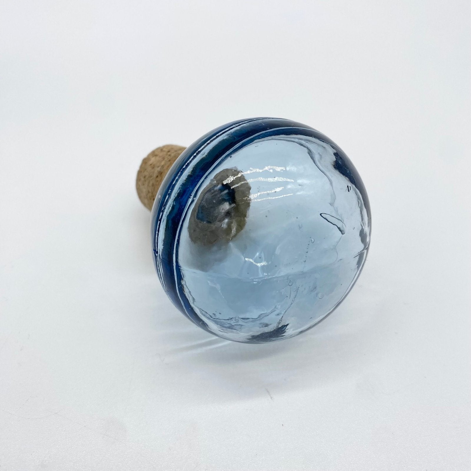 CARAFE  "FONDS MARINS"  VERRE BLEU – EMPOLI, 1970s