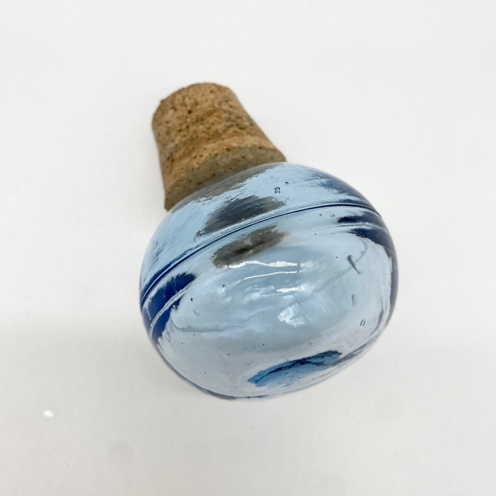 CARAFE  "FONDS MARINS"  VERRE BLEU – EMPOLI, 1970s
