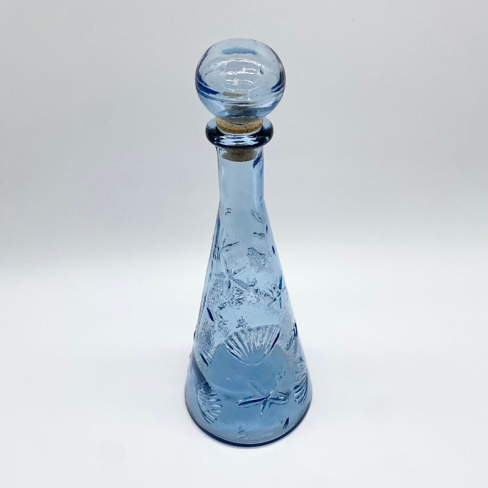 CARAFE  "FONDS MARINS"  VERRE BLEU – EMPOLI, 1970s
