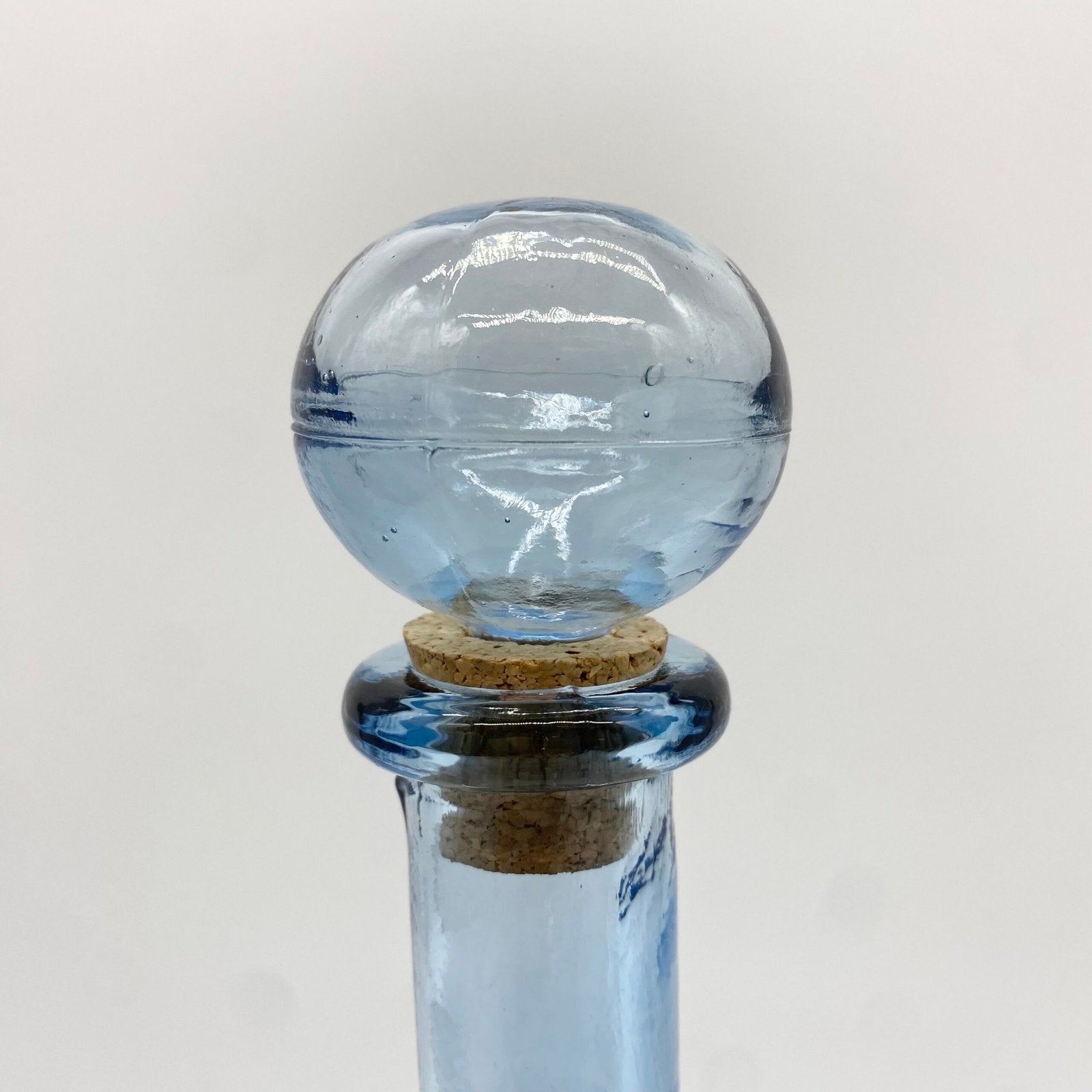 CARAFE  "FONDS MARINS"  VERRE BLEU – EMPOLI, 1970s