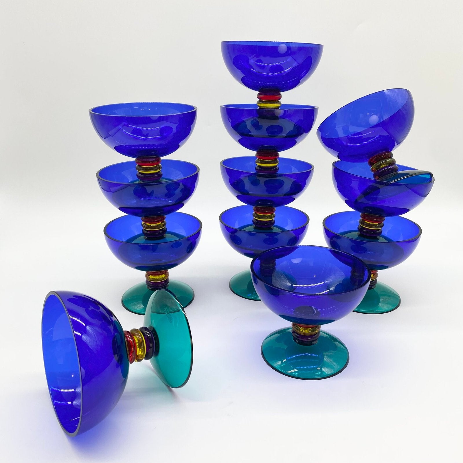 GUZZINI – ENSEMBLES DE 6 VERRES - 1980s