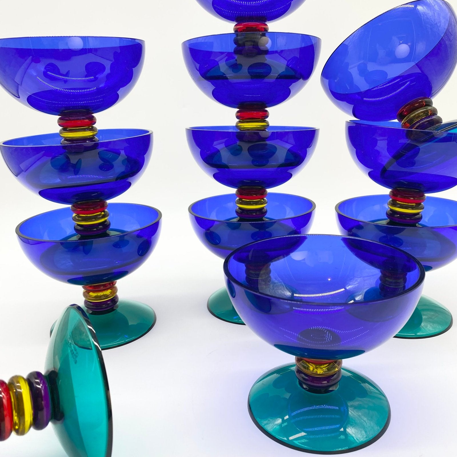 GUZZINI – ENSEMBLES DE 6 VERRES - 1980s
