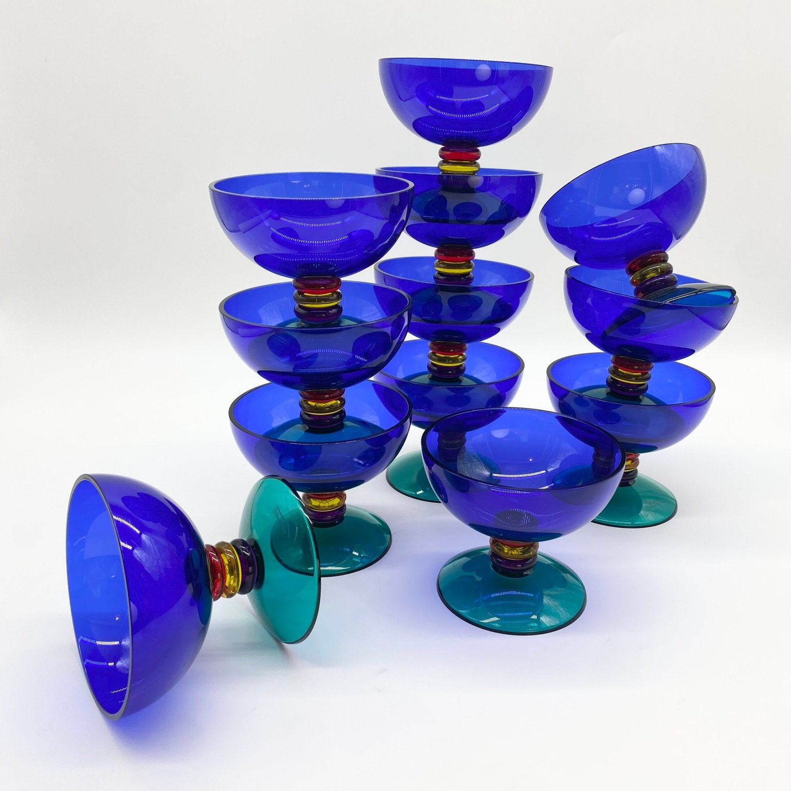 GUZZINI – ENSEMBLES DE 6 VERRES - 1980s
