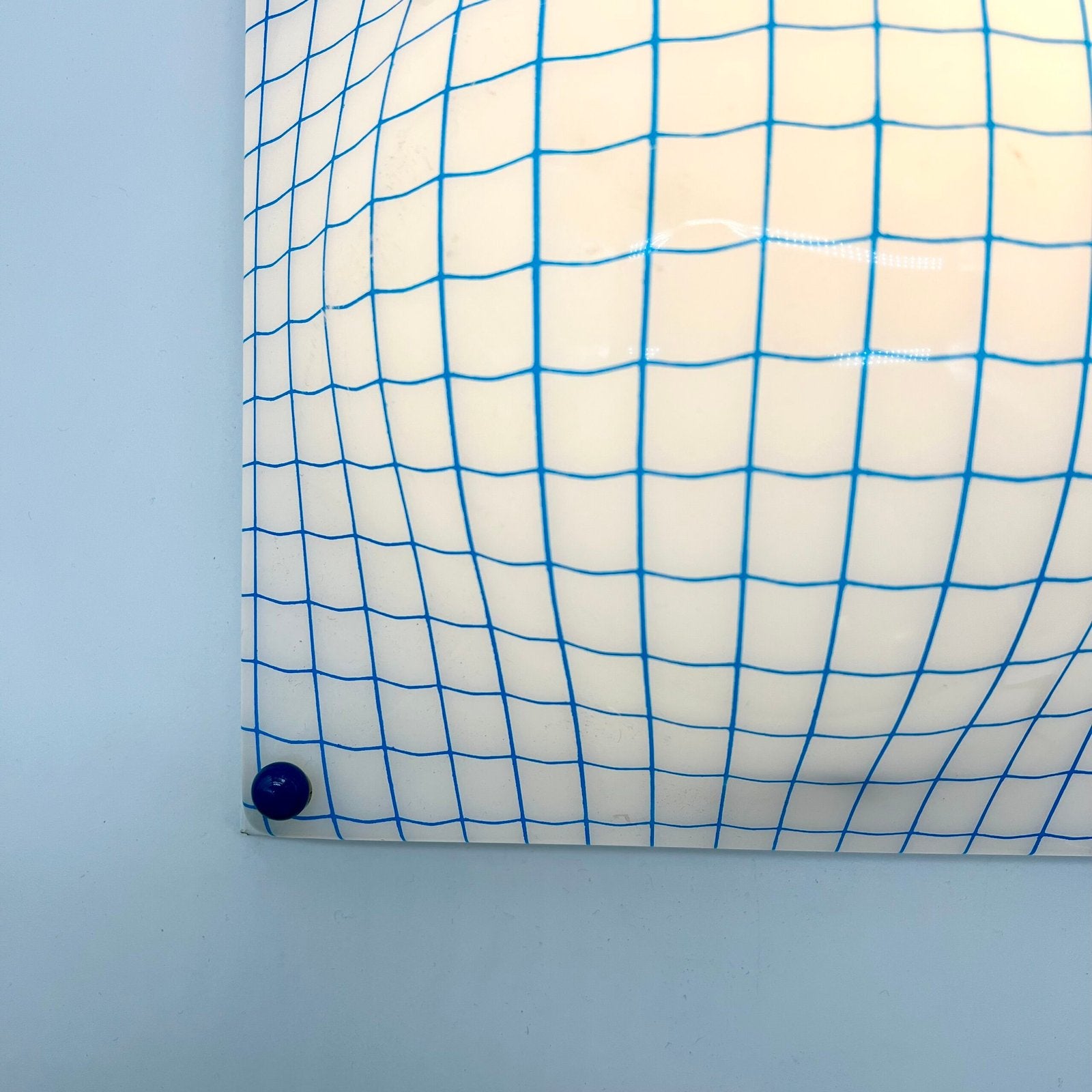 APPLIQUE MURALE "BLUE GRIDS", 1980s