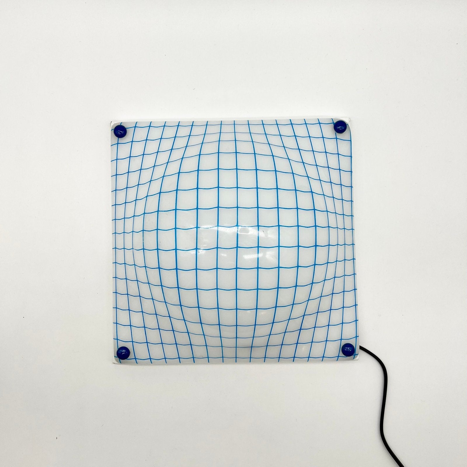 APPLIQUE MURALE "BLUE GRIDS", 1980s