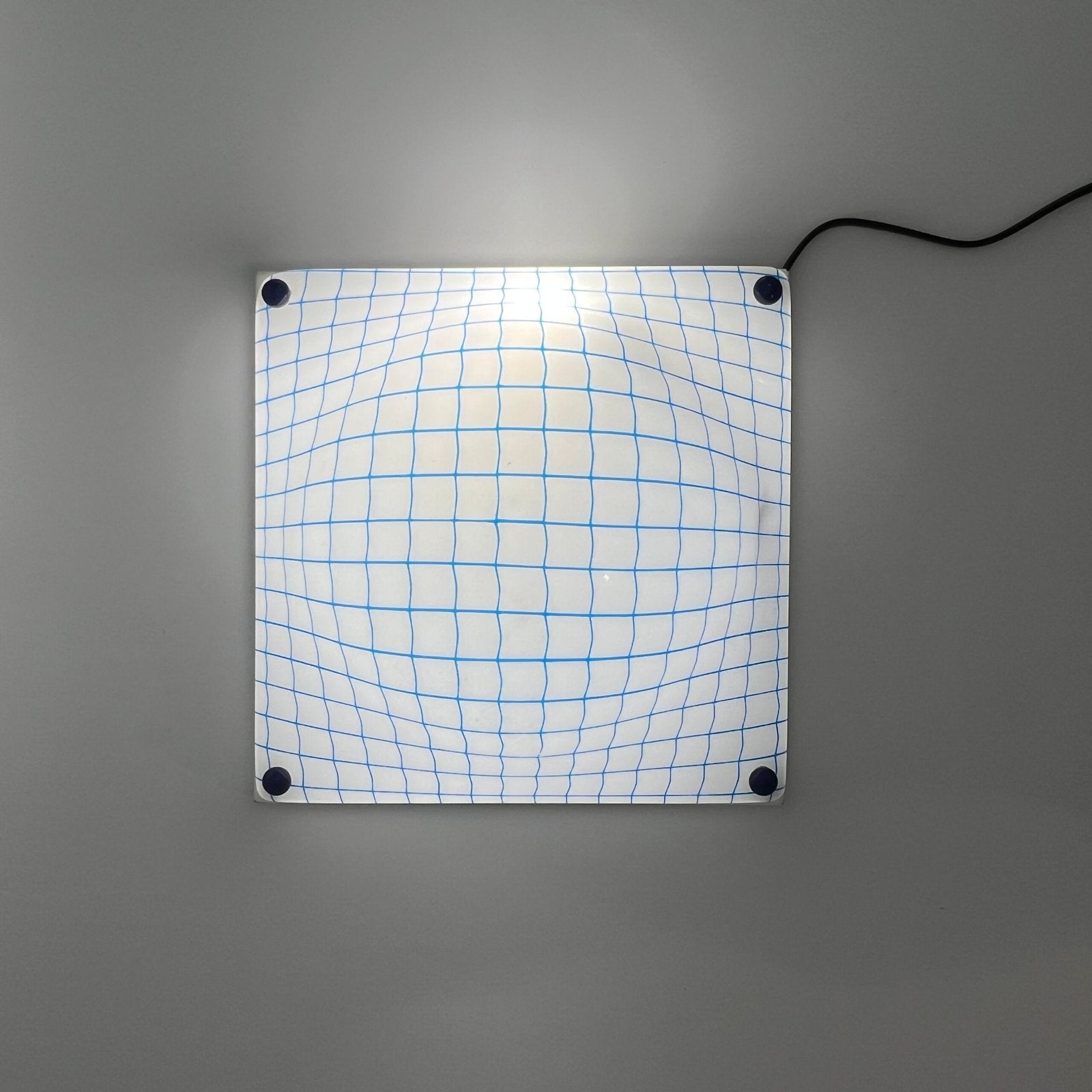 APPLIQUE MURALE "BLUE GRIDS", 1980s