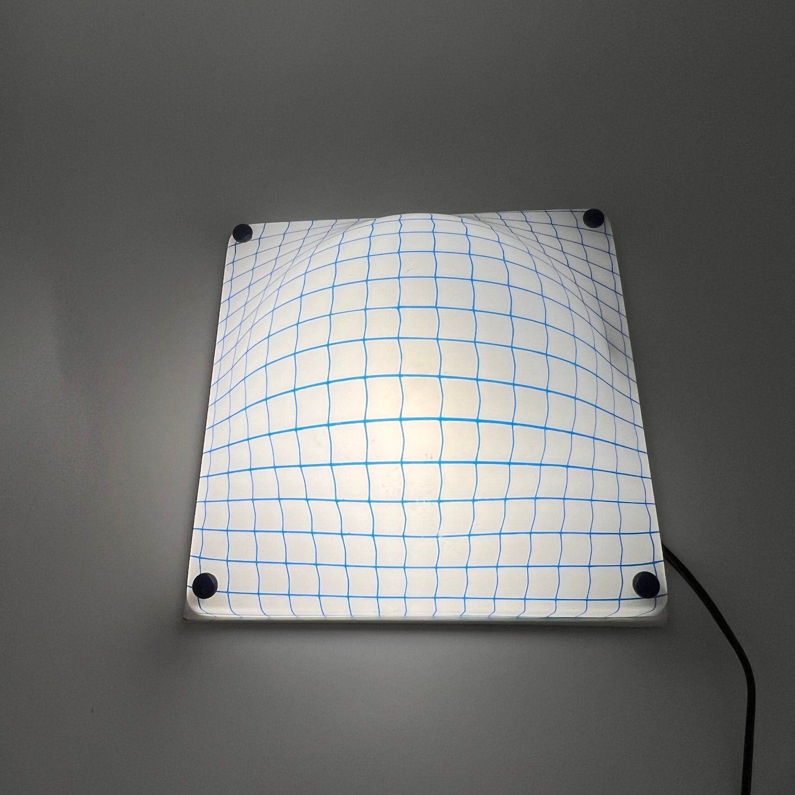 APPLIQUE MURALE "BLUE GRIDS", 1980s
