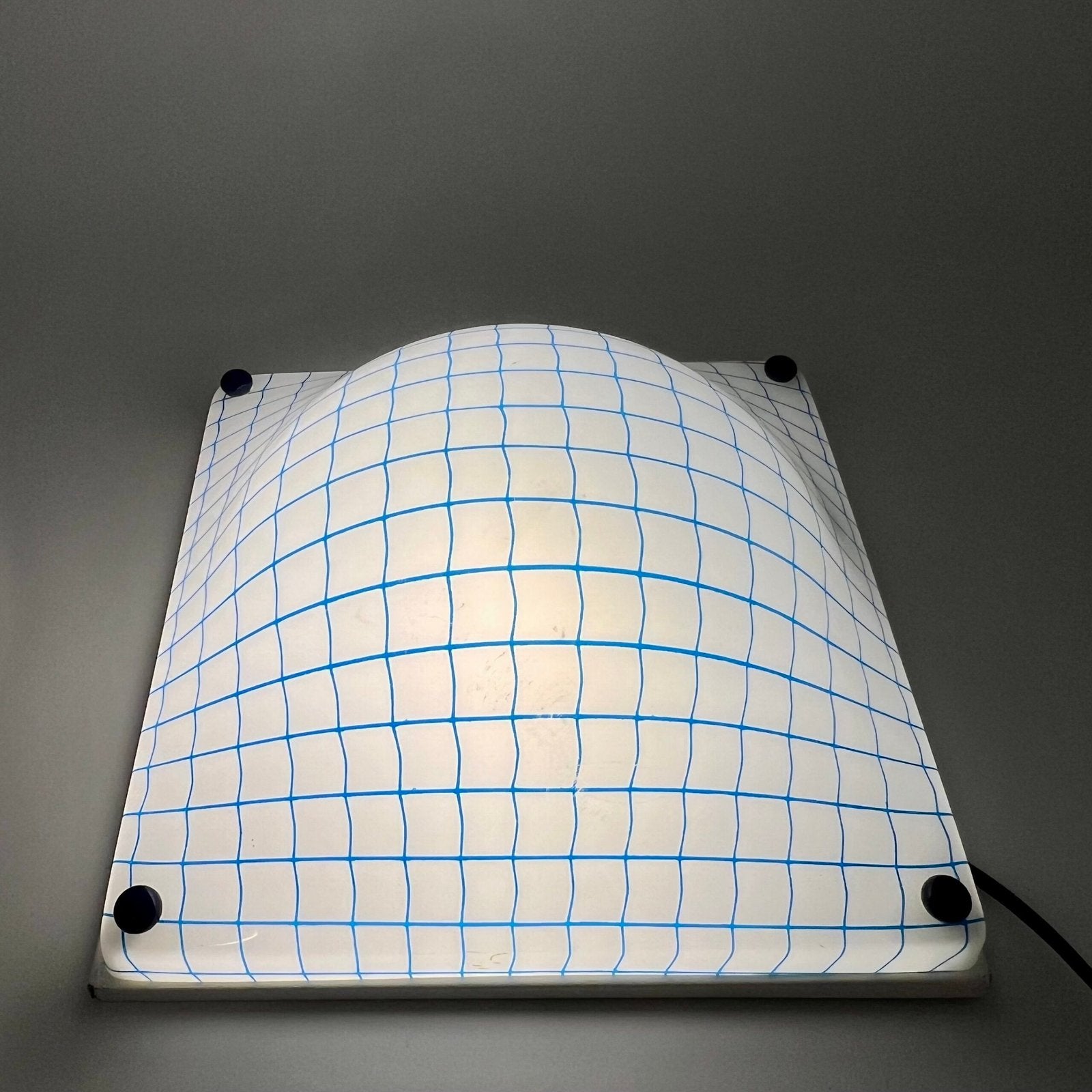 APPLIQUE MURALE "BLUE GRIDS", 1980s