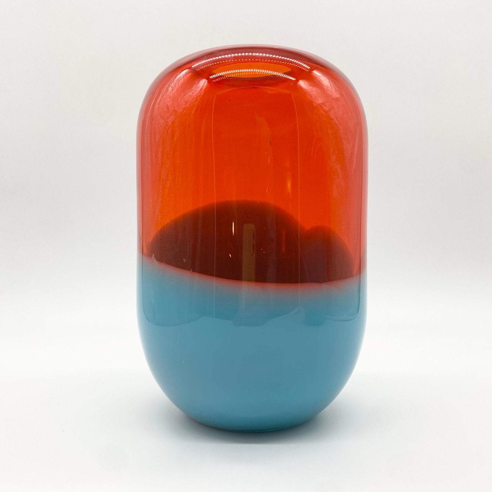 DUO DE GRANDS VASES "PILLS" VERRE SOUFFLÉ – SCANDINAVE, 1990s