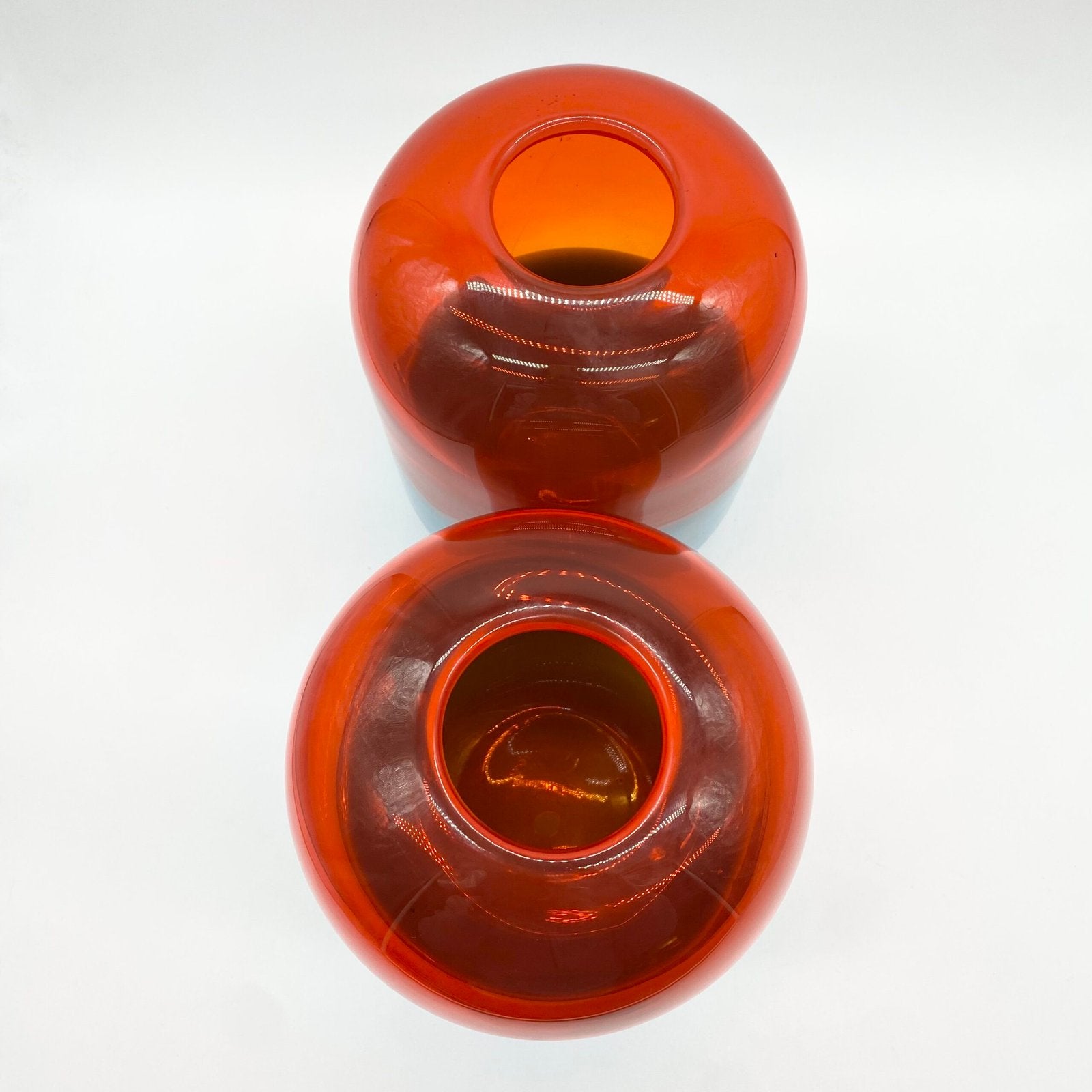 DUO DE GRANDS VASES "PILLS" VERRE SOUFFLÉ – SCANDINAVE, 1990s