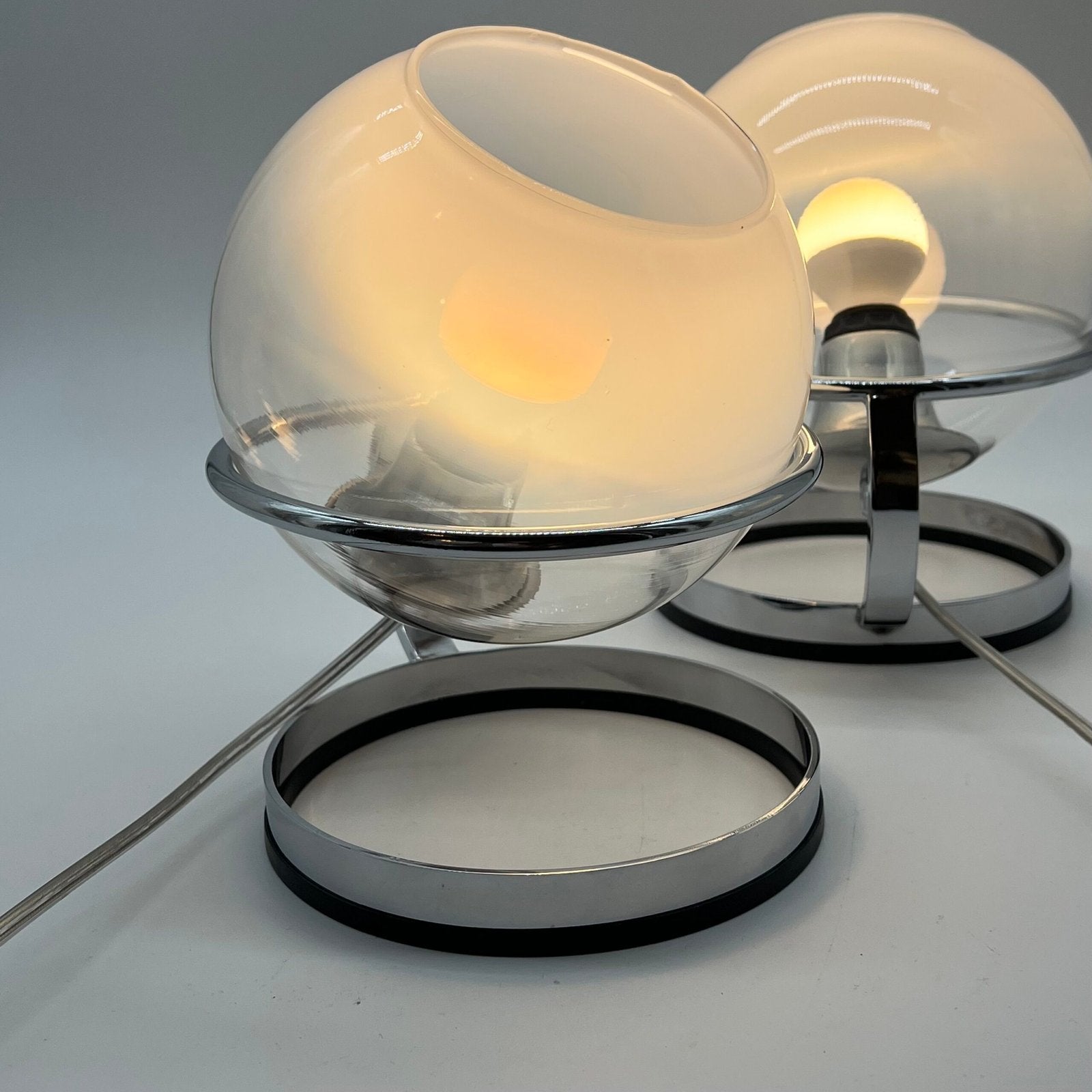 PAIR DE TWIN LIGHTS , "FABIO LENCI" POUR GUZZINI, 1960