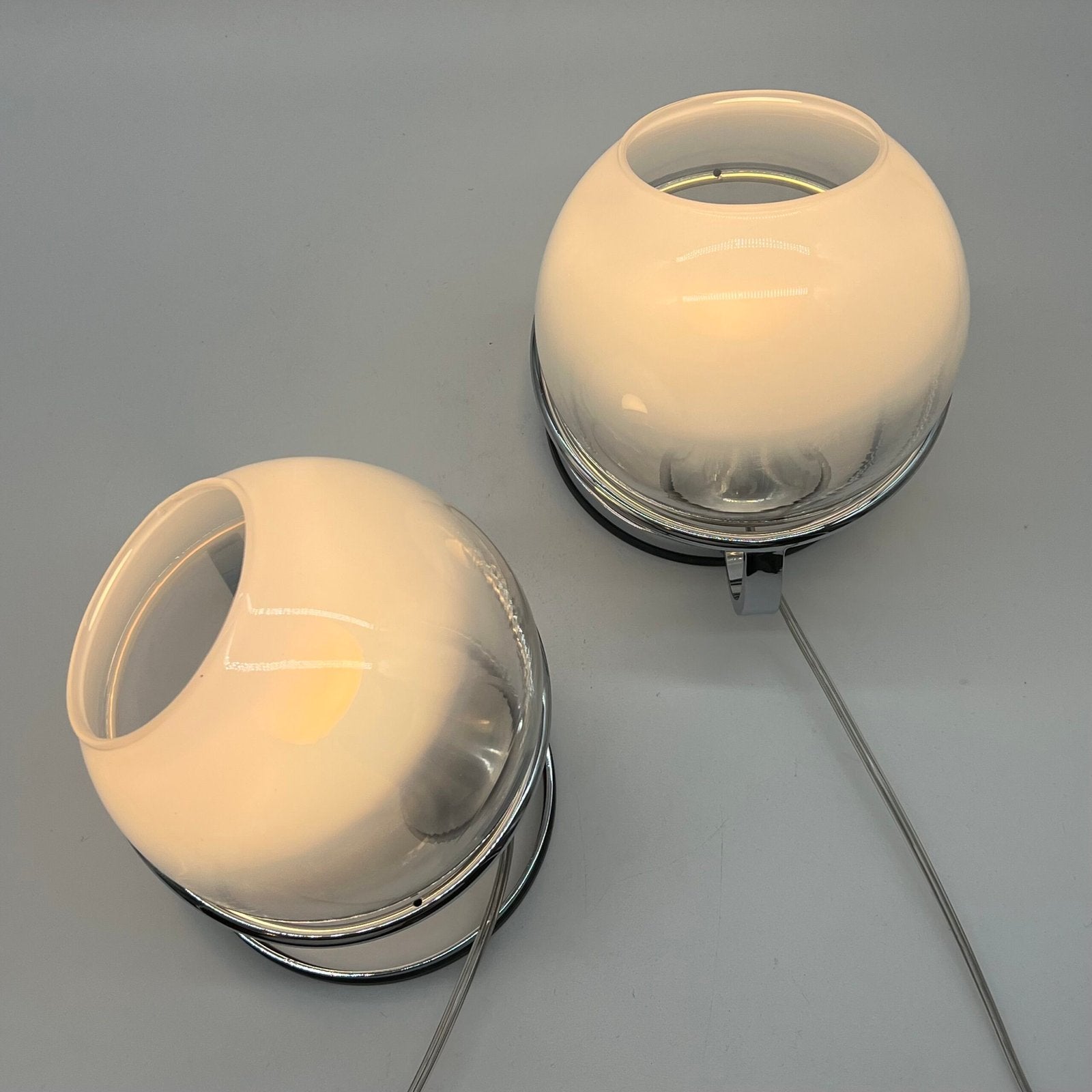 PAIR DE TWIN LIGHTS , "FABIO LENCI" POUR GUZZINI, 1960
