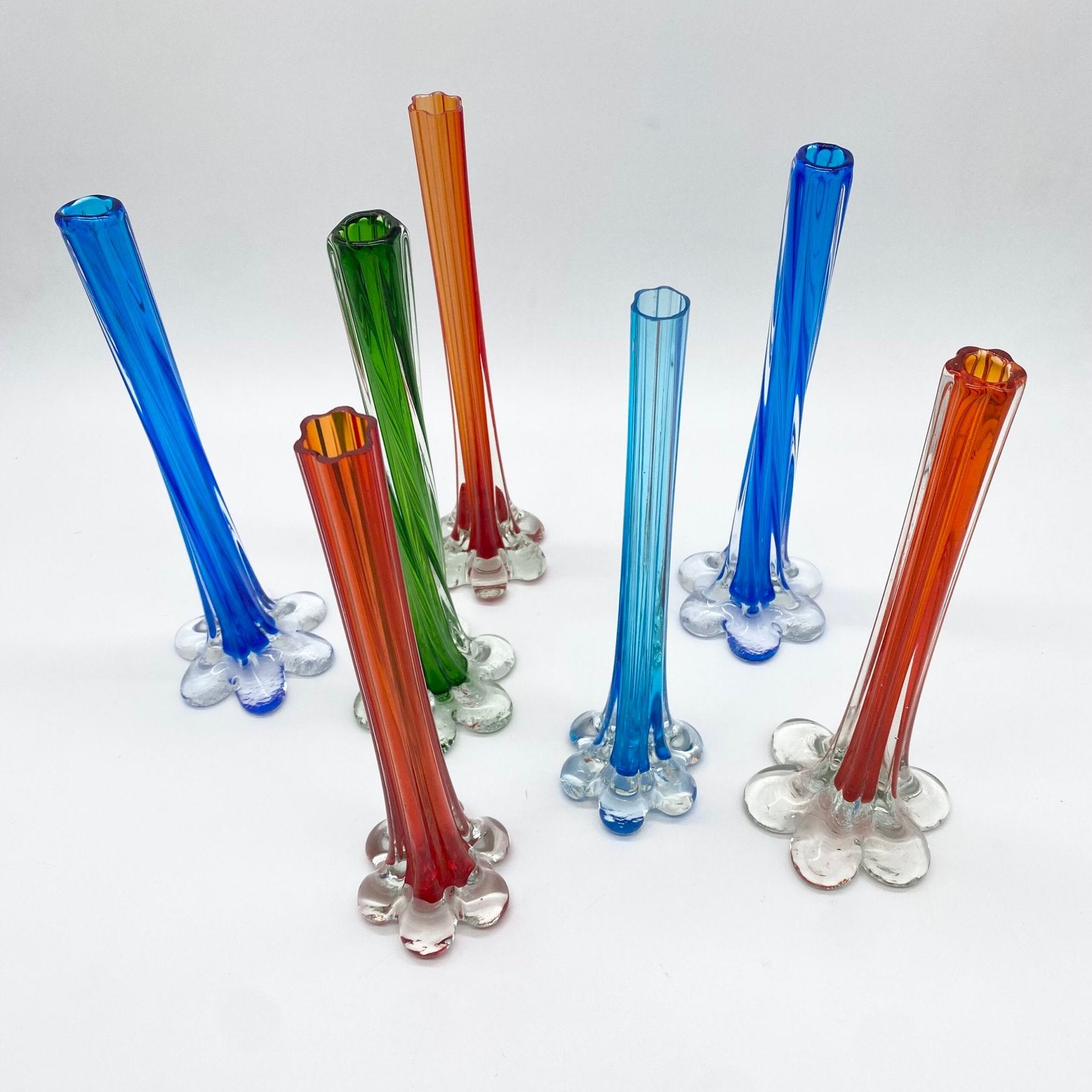 SOLIFLORE "ROSSO ARANCIONE" VERRE DE MURANO – 1960s