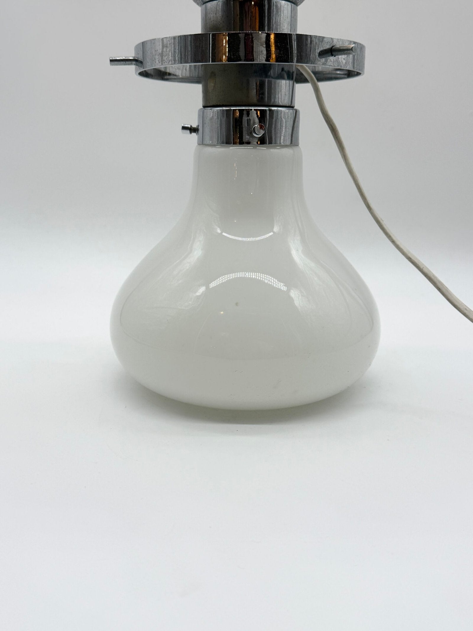 LAMPE DE TABLE "SPACE AGE" CHROME, ITALY 1970S