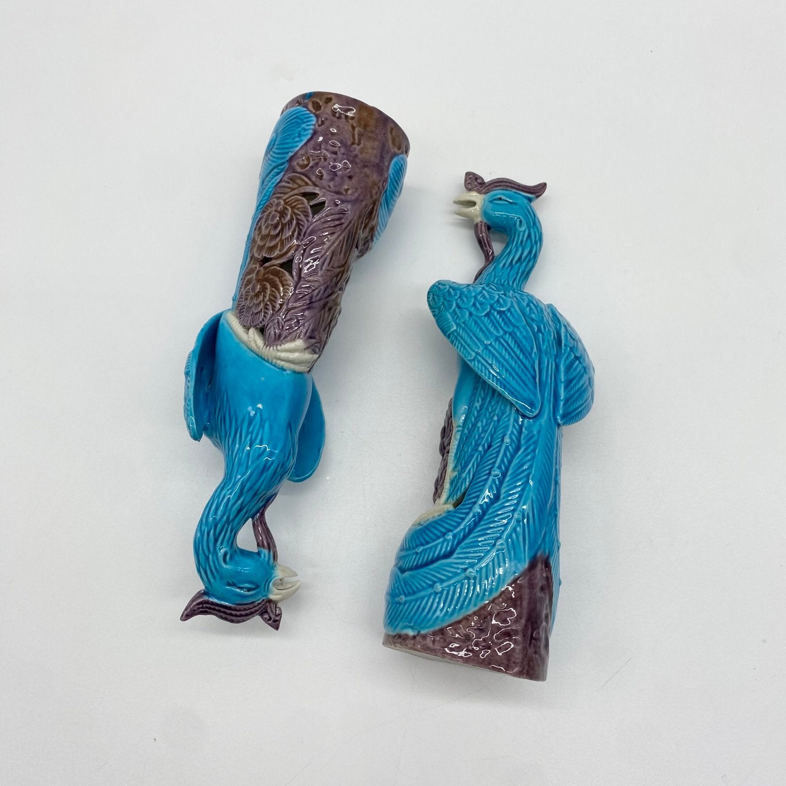 PAIRE DE "PHÉNIX" CHINOIS EN PORCELAINE FINE, XXe